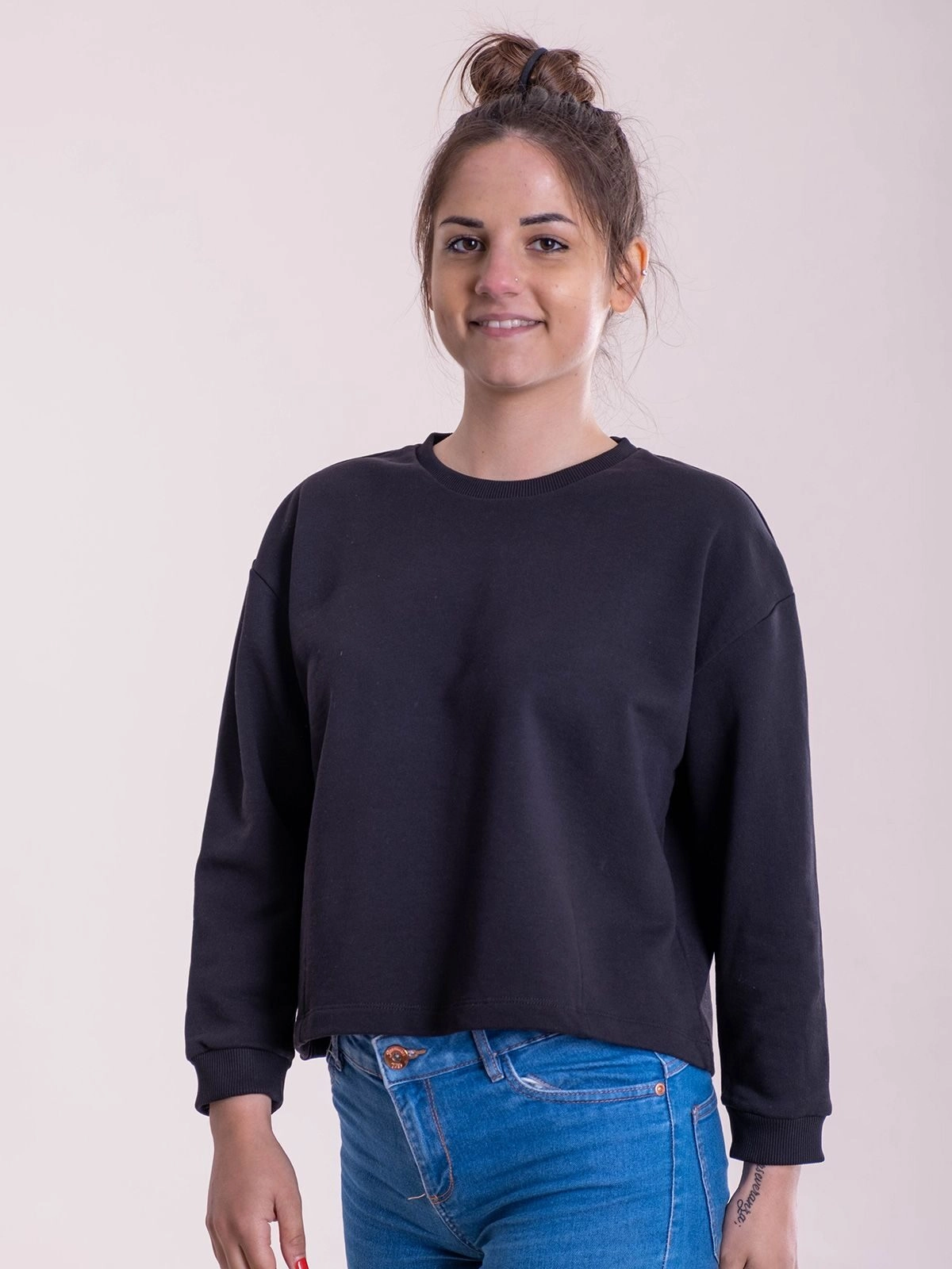 Immagine Felpa crop manica 3/4