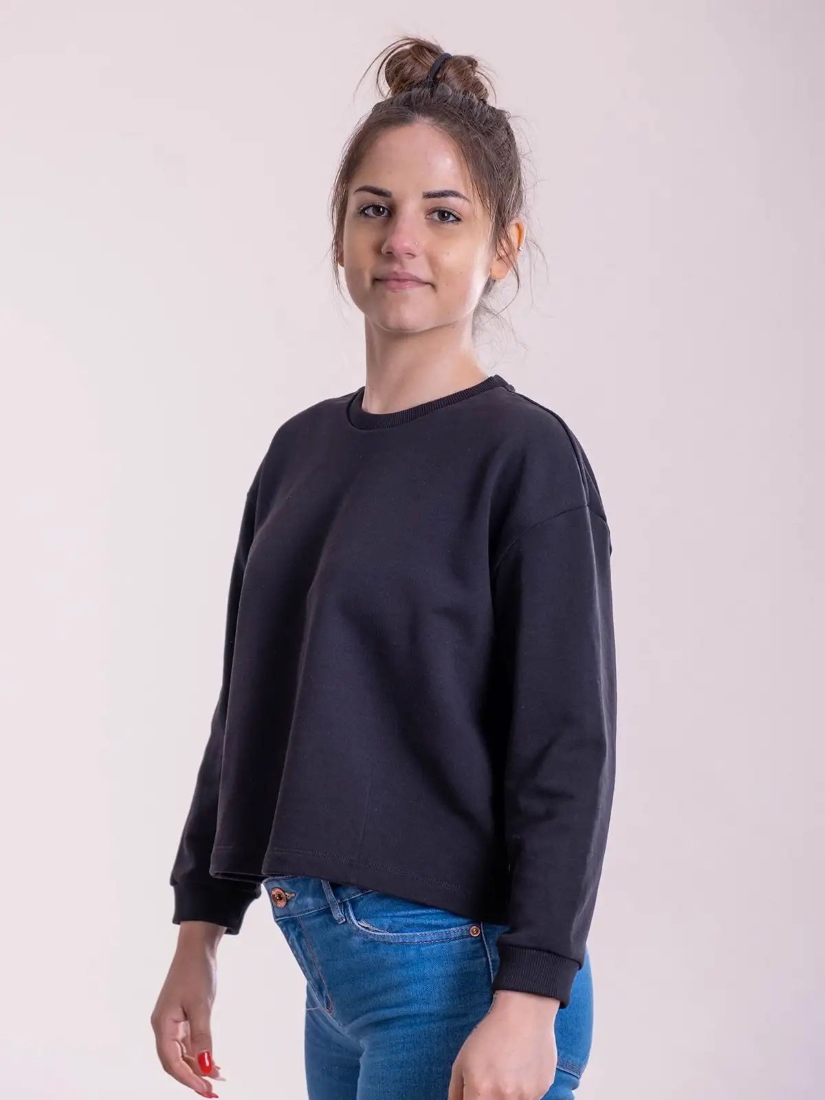 Immagine Felpa crop manica 3/4