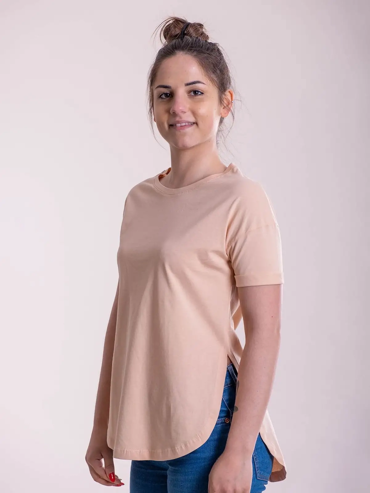 Immagine T-shirt girocollo donna manica corta