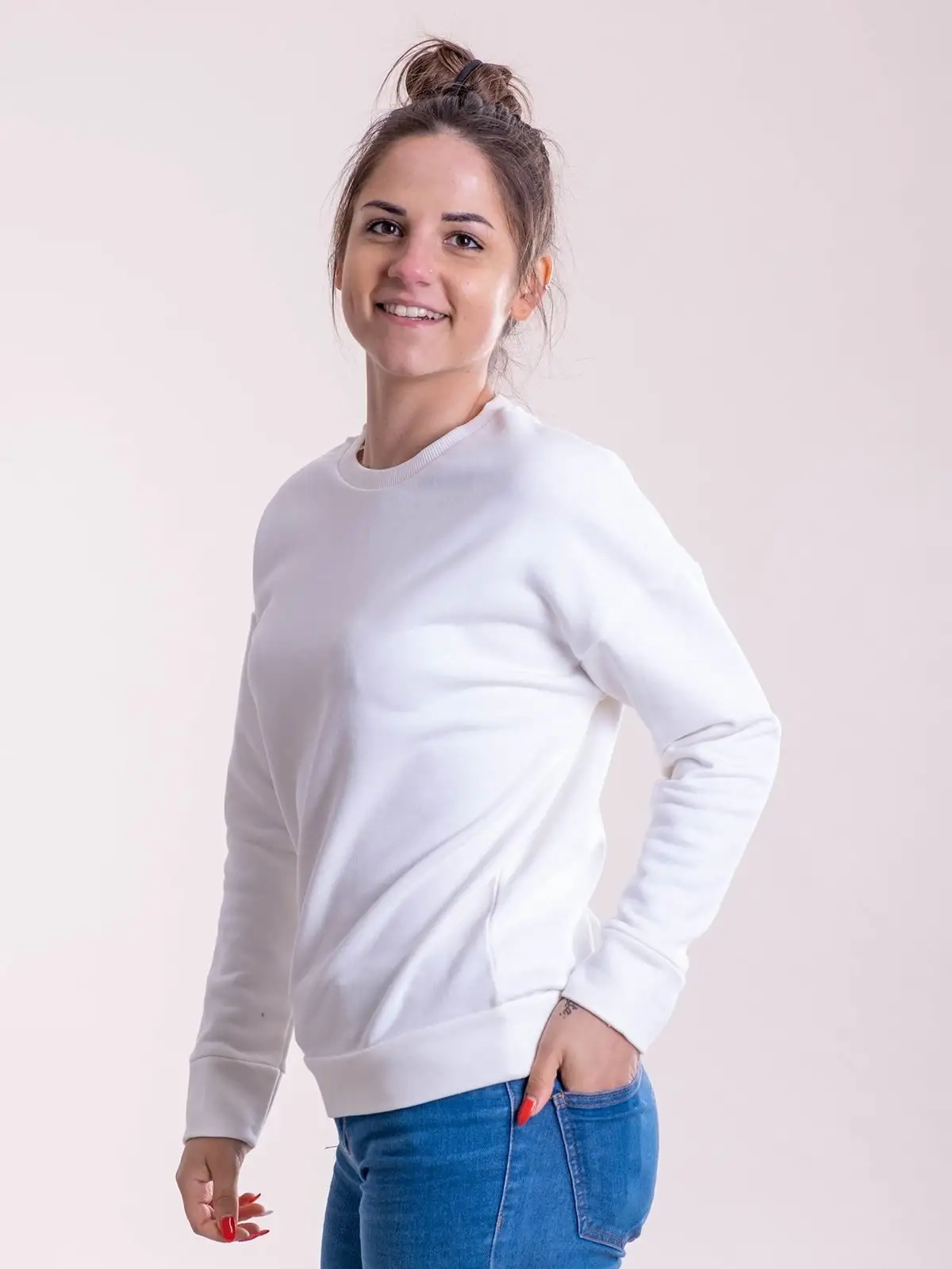 Immagine Felpa donna manica setin