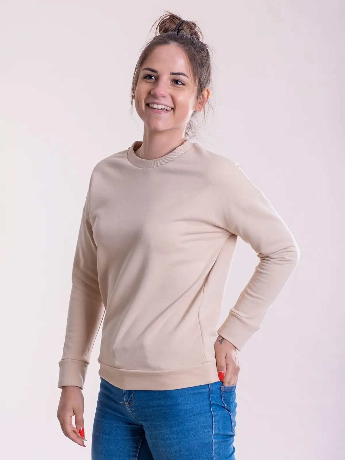 Immagine Felpa donna manica setin