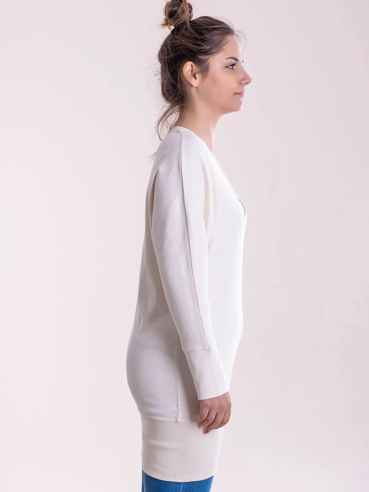 Immagine Maxi felpa donna a V