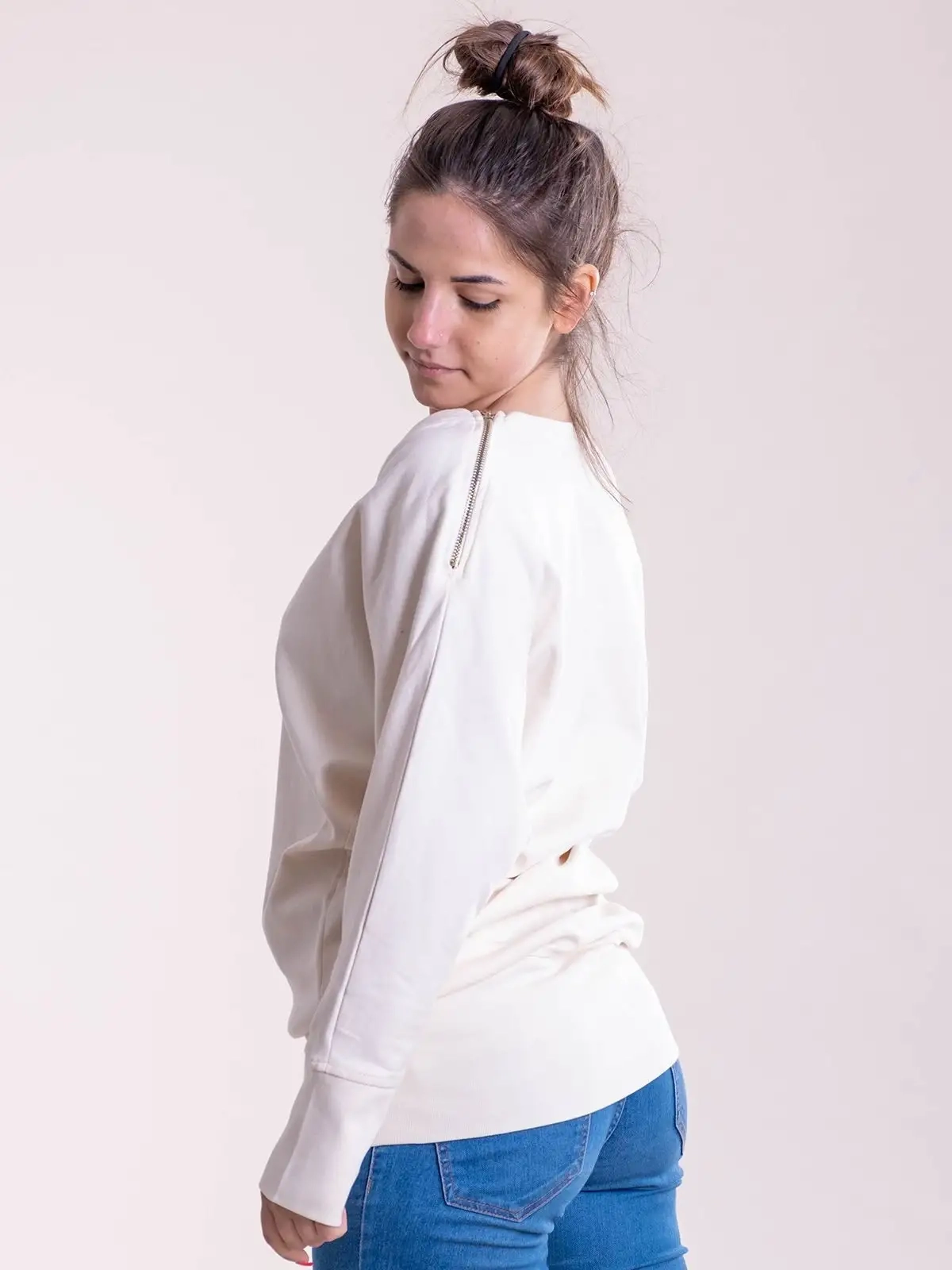 Immagine Maxi felpa donna a V