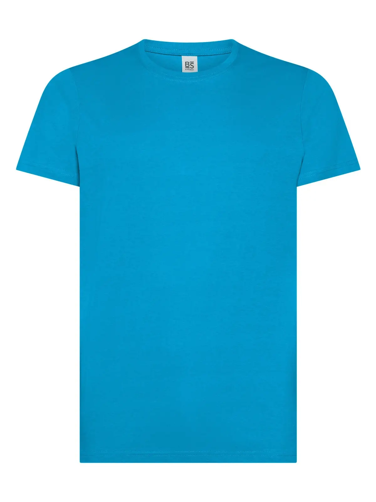 Immagine T-shirt manica corta, tessuto ring-spun single jersey, collo basso con cucitura a doppio ago