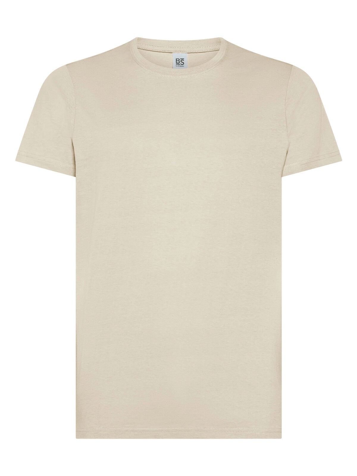 Immagine T-shirt manica corta, tessuto ring-spun single jersey, collo basso con cucitura a doppio ago