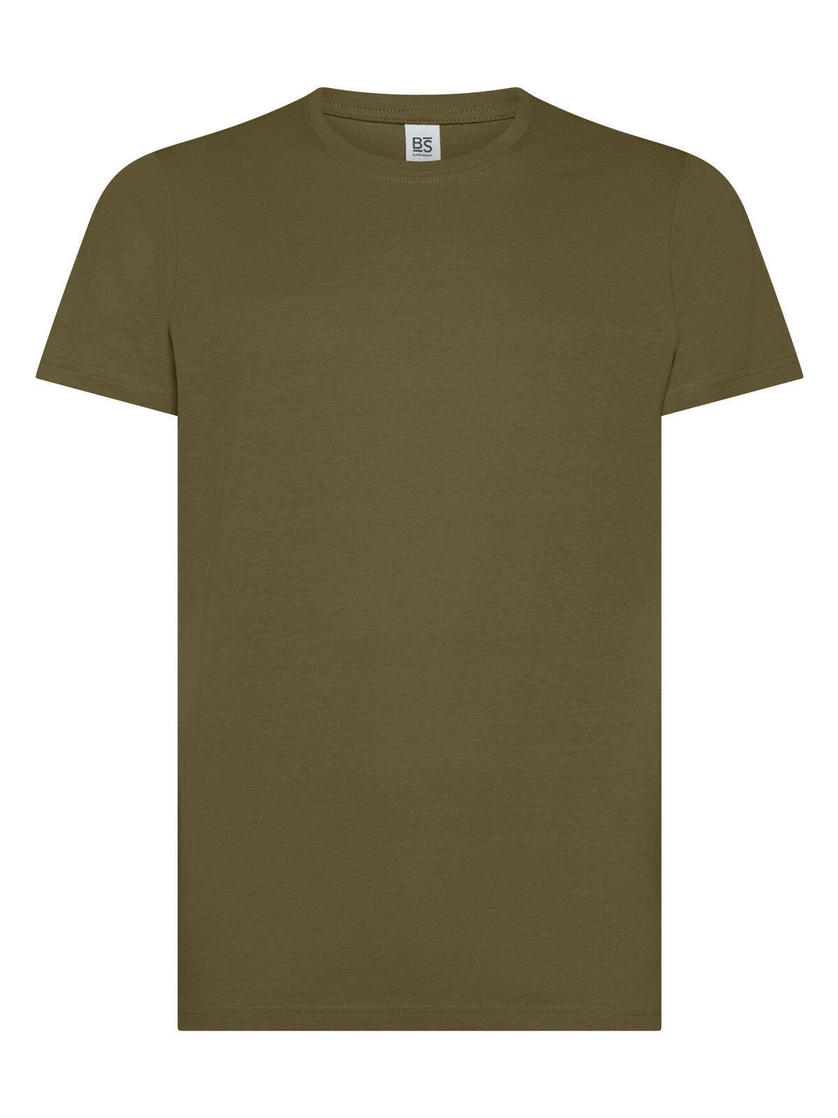 Immagine T-shirt manica corta, tessuto ring-spun single jersey, collo basso con cucitura a doppio ago
