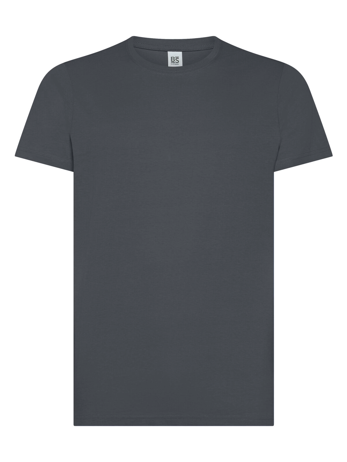 Immagine T-shirt manica corta, tessuto ring-spun single jersey, collo basso con cucitura a doppio ago