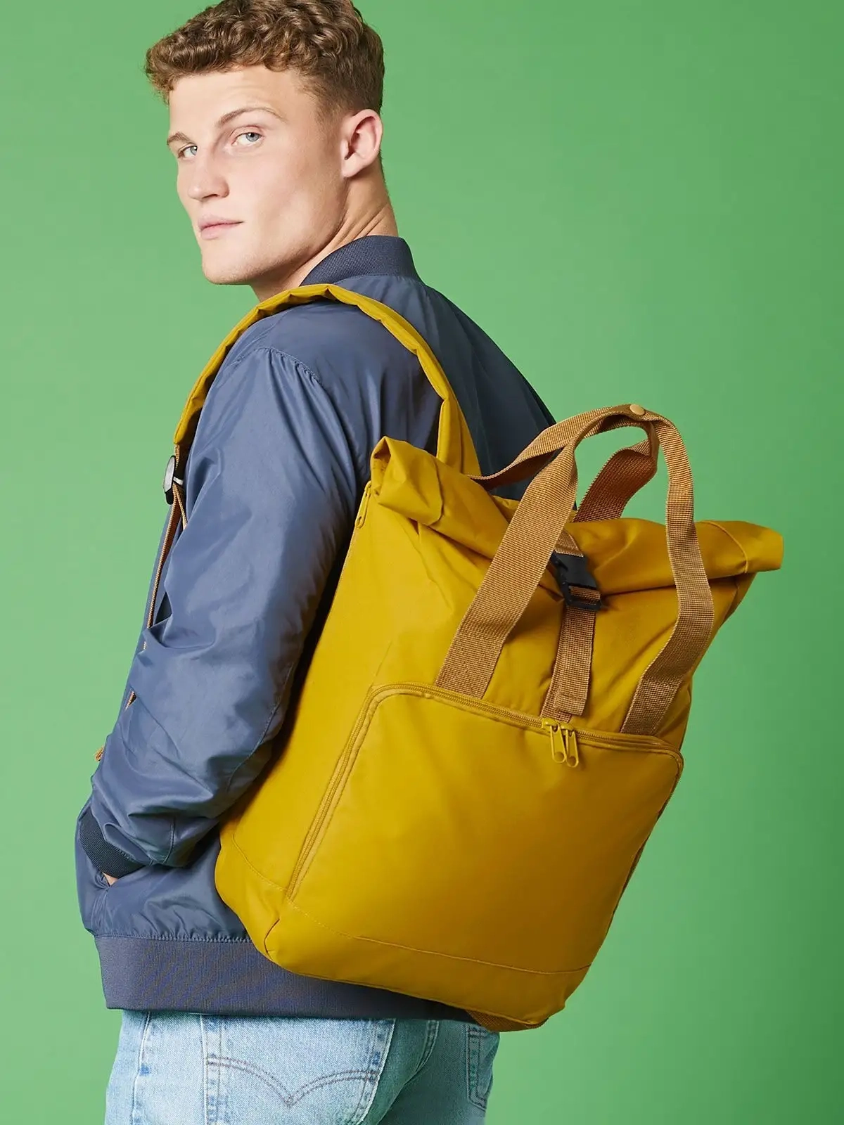 Immagine Recycled Twin Handle Roll-Top Laptop Backpack