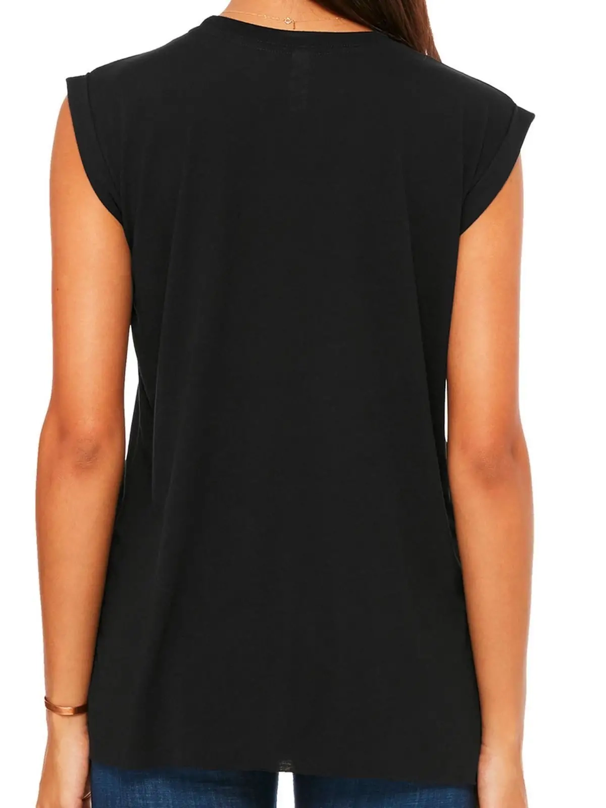Immagine Women's Flowy Muscle Tee with Rolled Cuff