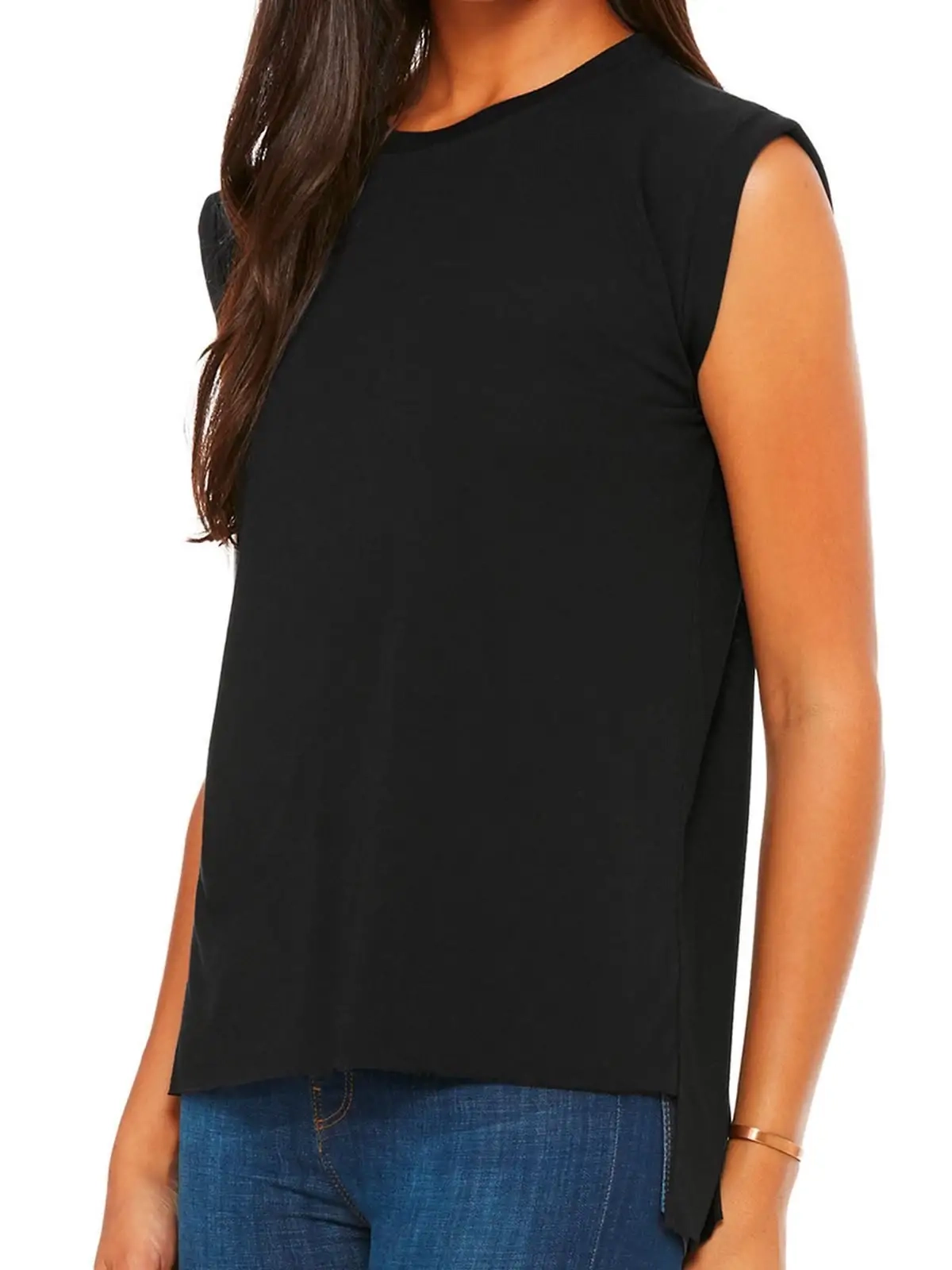 Immagine Women's Flowy Muscle Tee with Rolled Cuff