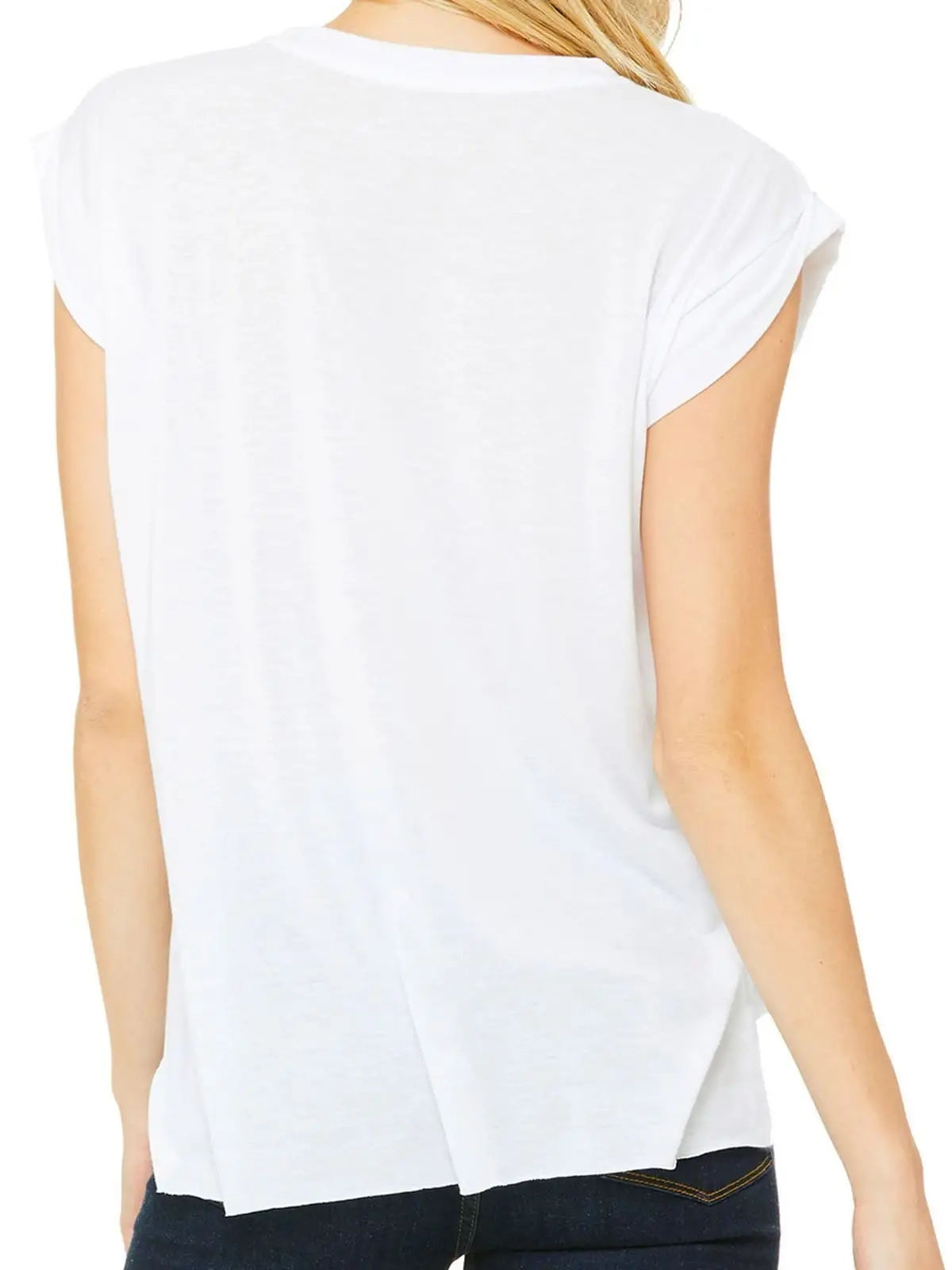 Immagine Women's Flowy Muscle Tee with Rolled Cuff