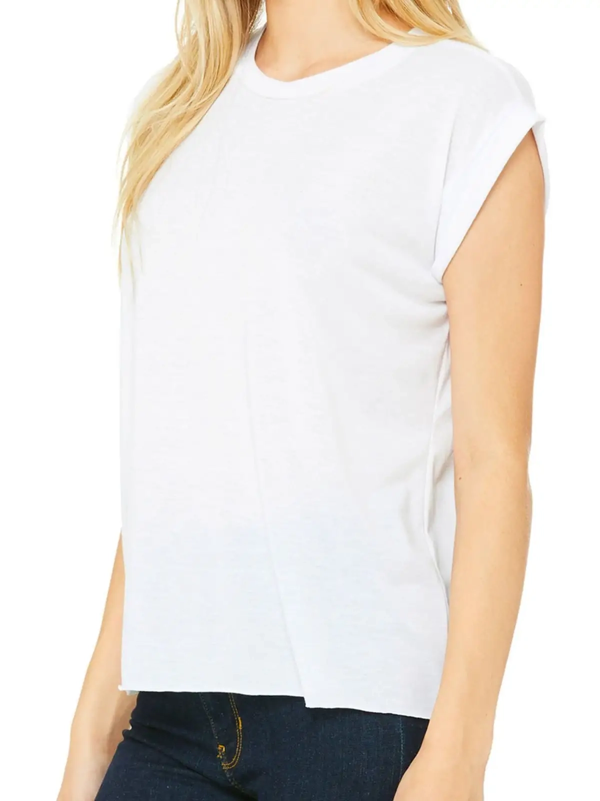 Immagine Women's Flowy Muscle Tee with Rolled Cuff
