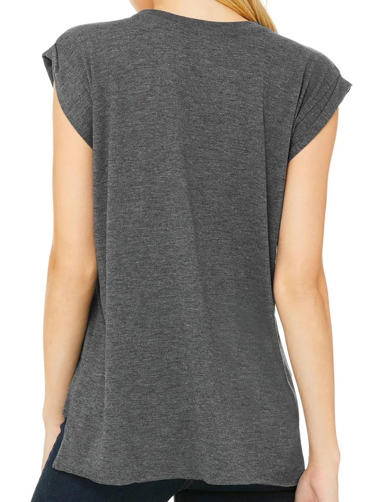 Immagine Women's Flowy Muscle Tee with Rolled Cuff