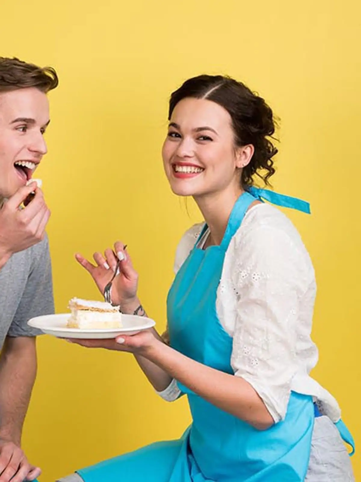 Immagine Neck Apron w/pocket Canvas 60x80