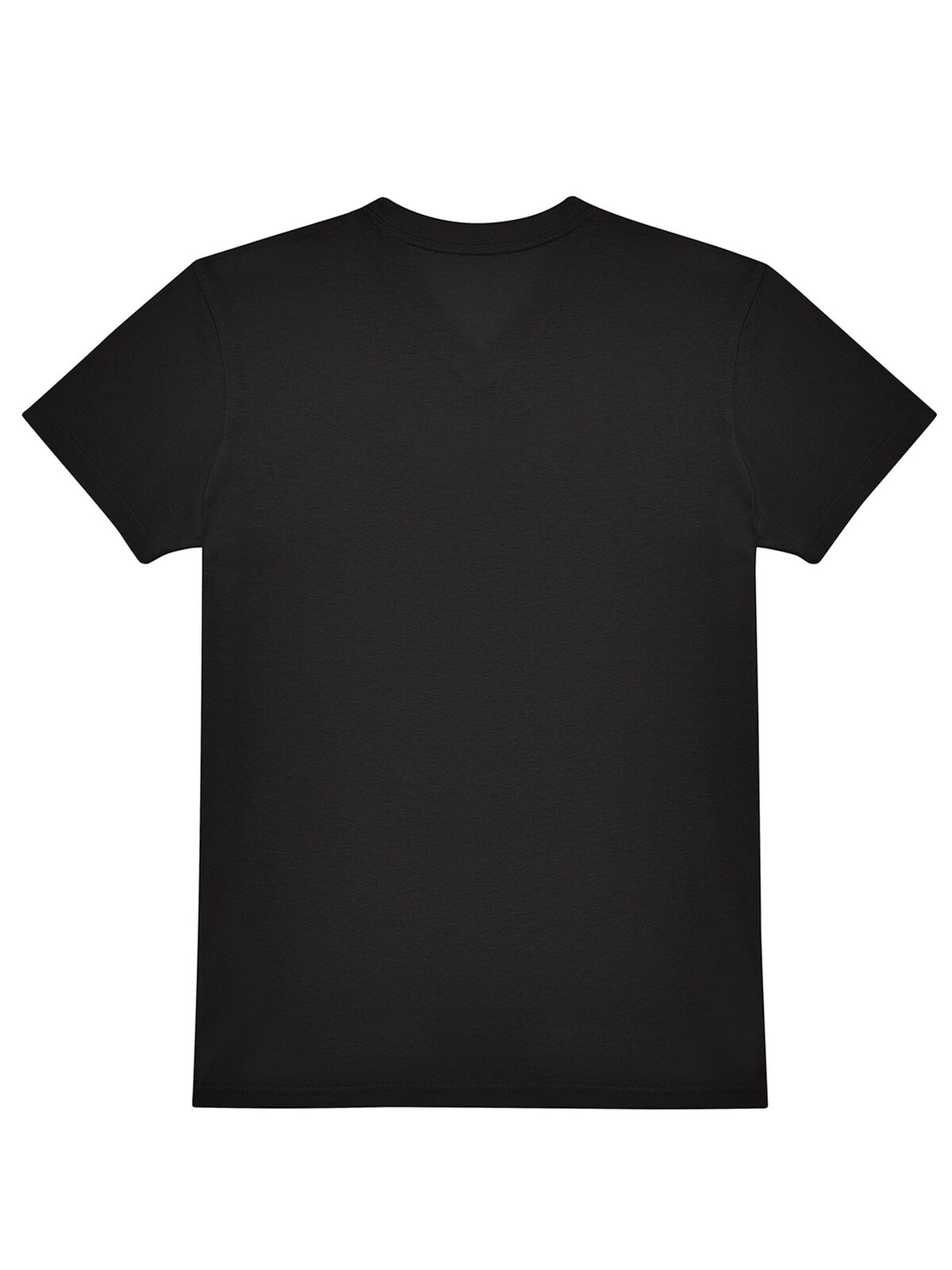 Immagine T-shirt con scollo a V in tessuto single jersey pre-ristretto e filato ad anelli - #E150 V