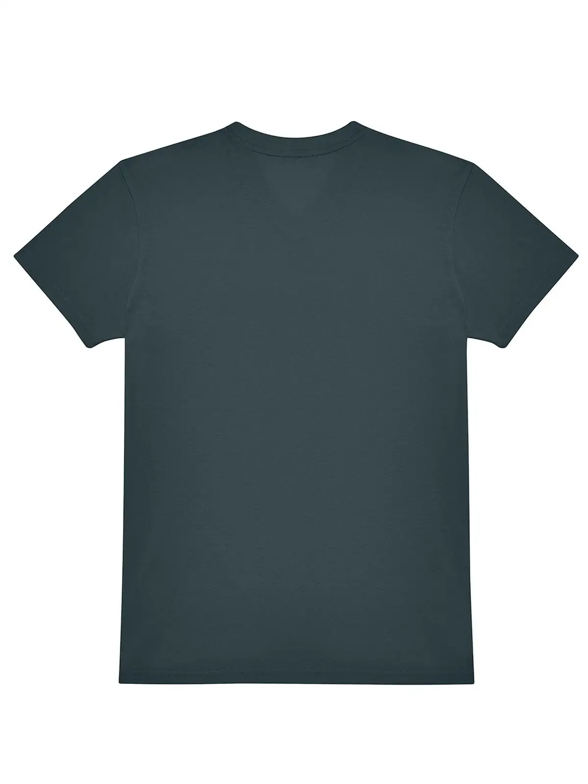 Immagine T-shirt con scollo a V in tessuto single jersey pre-ristretto e filato ad anelli - #E150 V