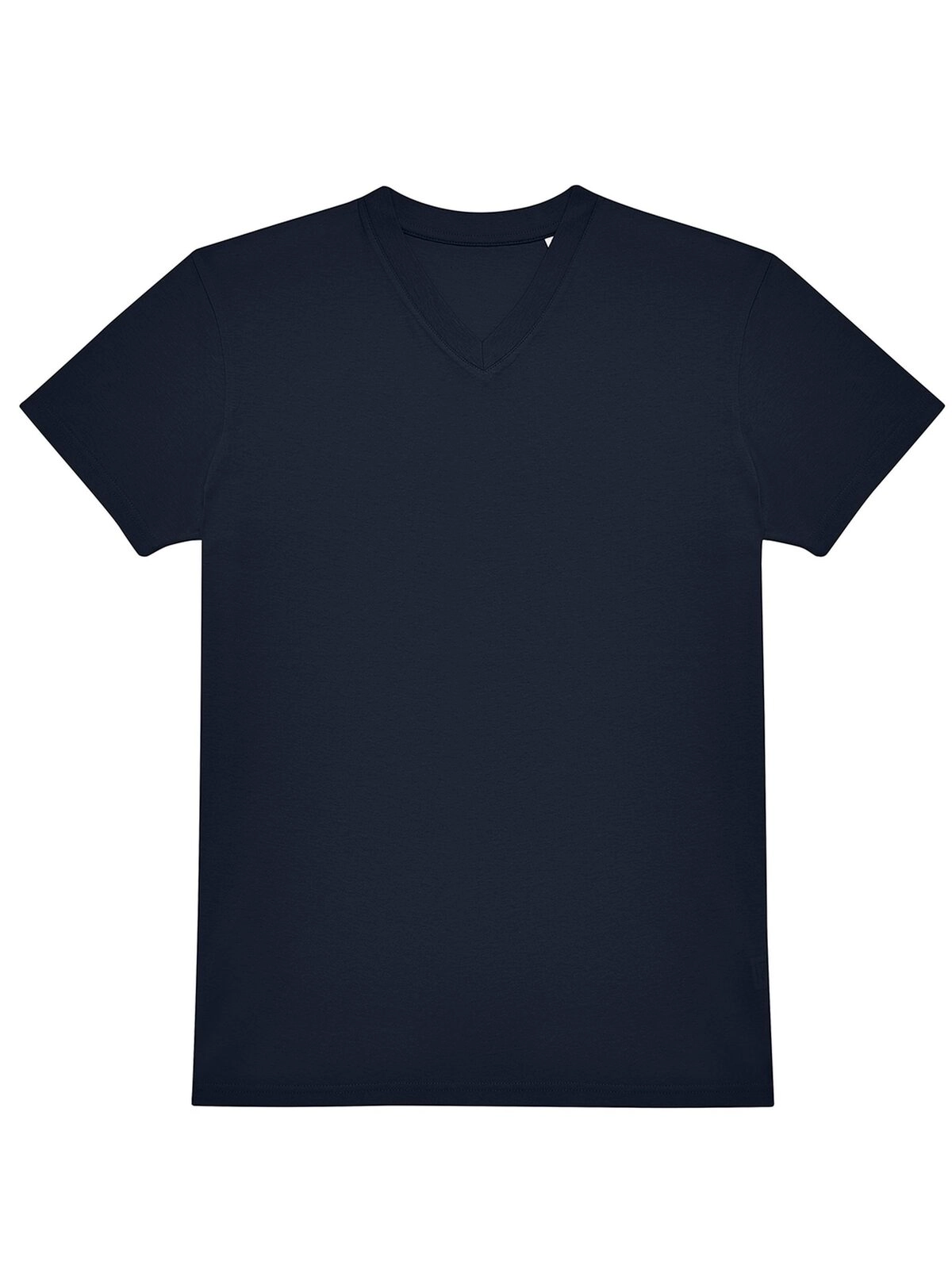 Immagine T-shirt con scollo a V in tessuto single jersey pre-ristretto e filato ad anelli - #E150 V