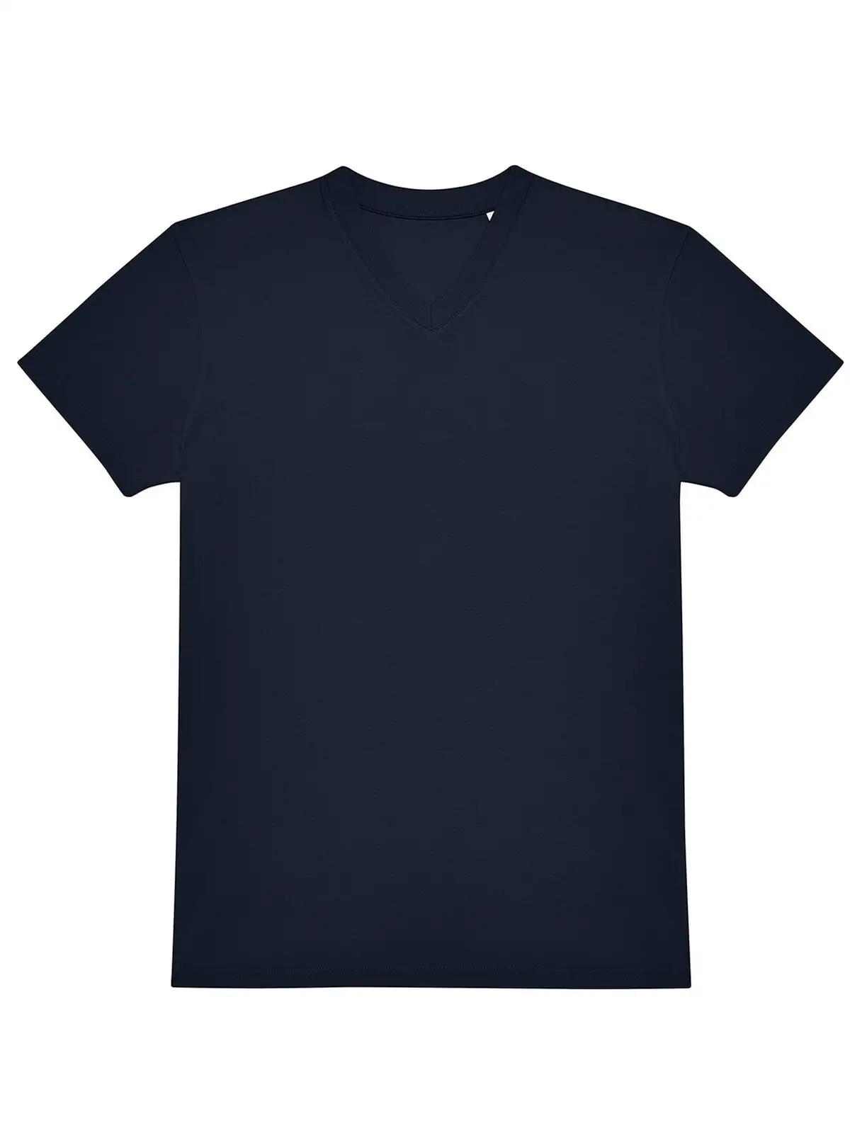 Immagine T-shirt con scollo a V in tessuto single jersey pre-ristretto e filato ad anelli - #E150 V