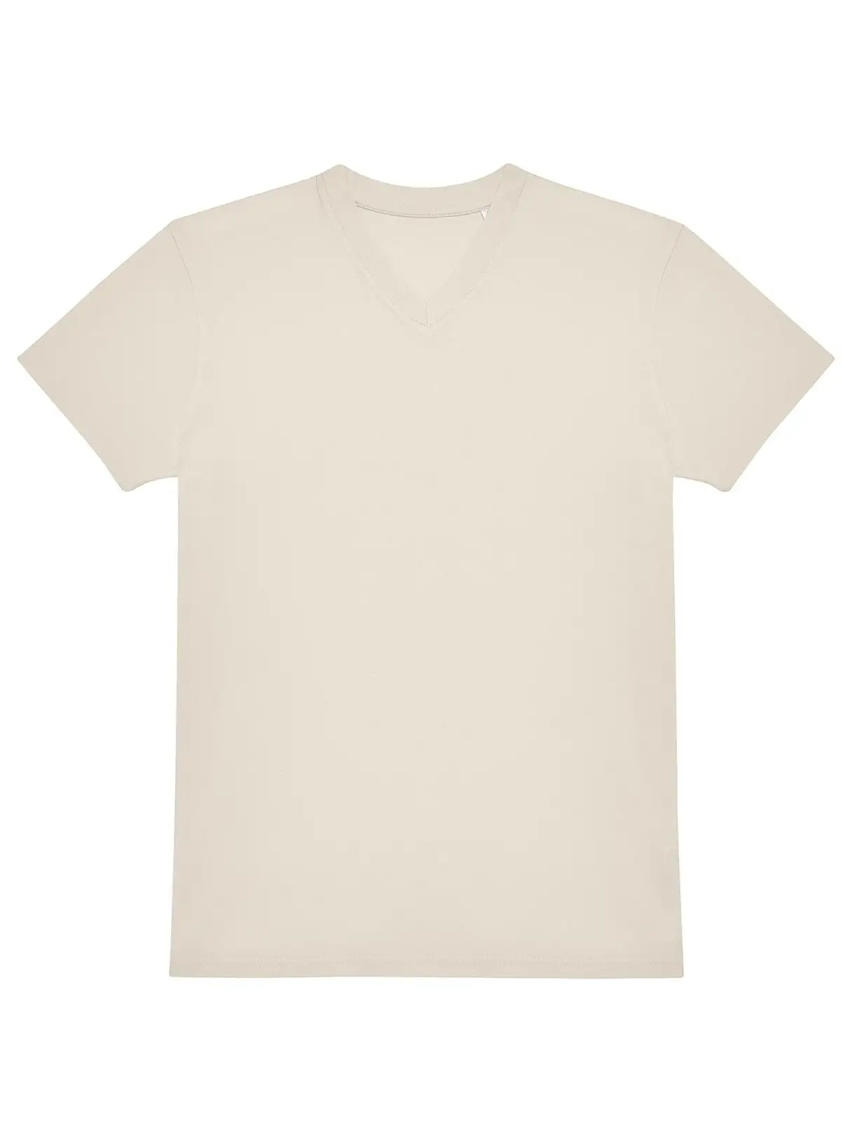 Immagine T-shirt con scollo a V in tessuto single jersey pre-ristretto e filato ad anelli - #E150 V