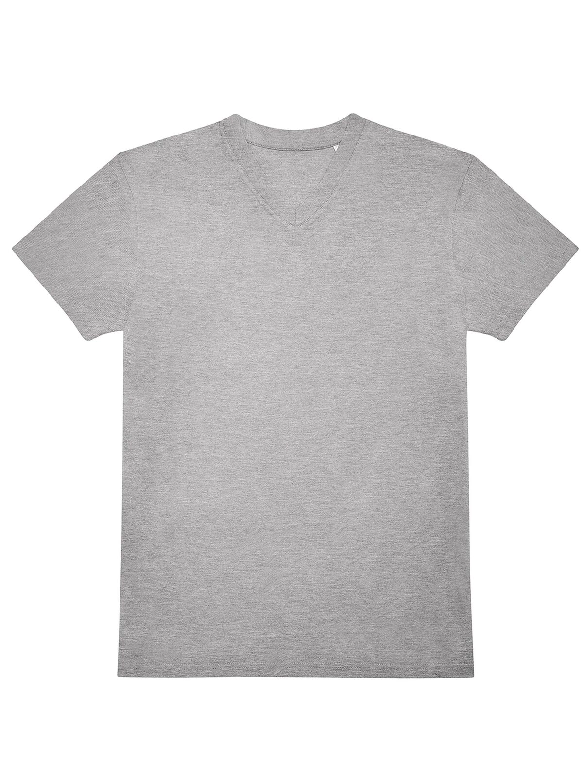Immagine T-shirt con scollo a V in tessuto single jersey pre-ristretto e filato ad anelli - #E150 V