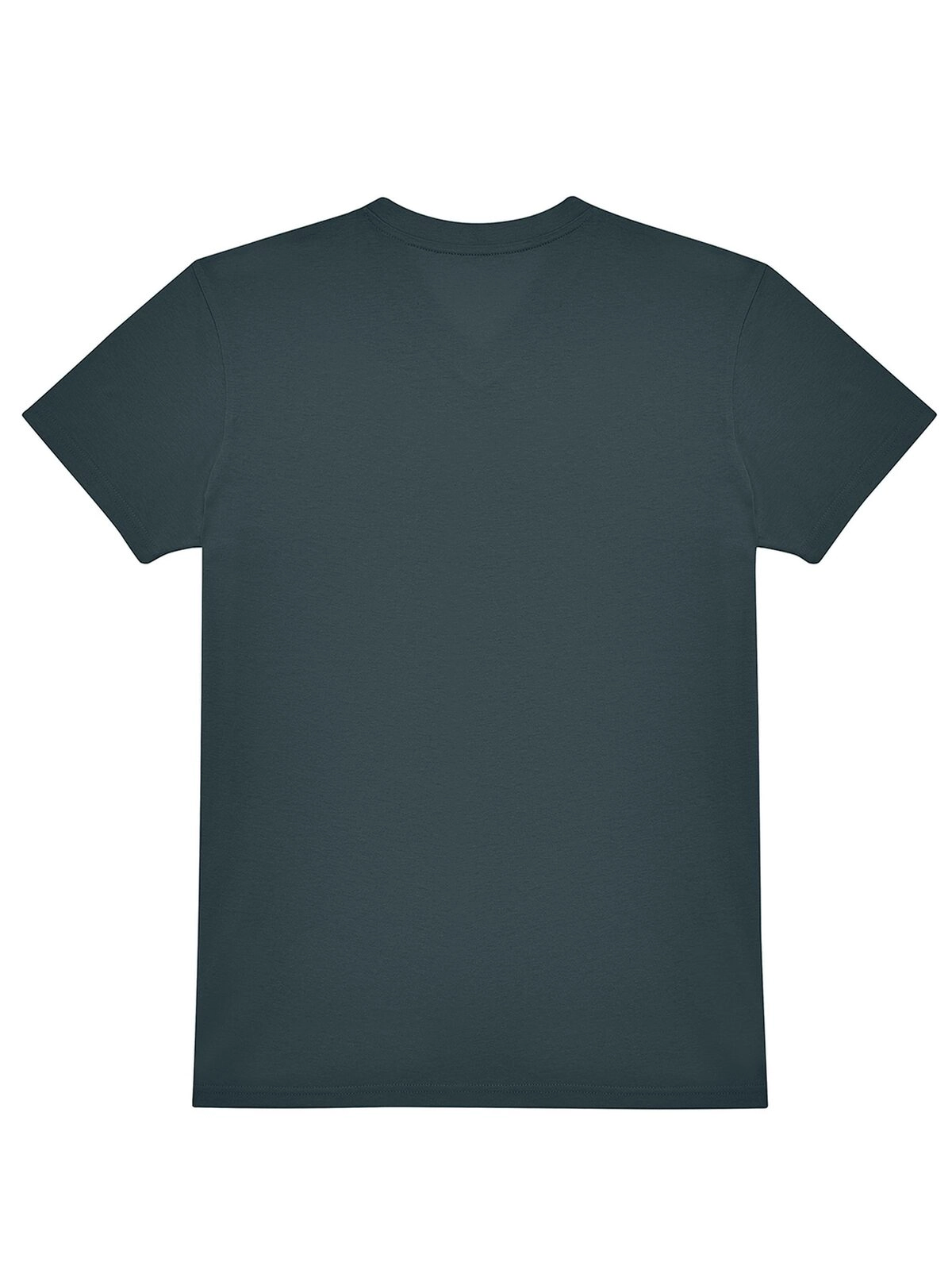 Immagine T-shirt con scollo a V in tessuto single jersey pre-ristretto e filato ad anelli - #E150 V