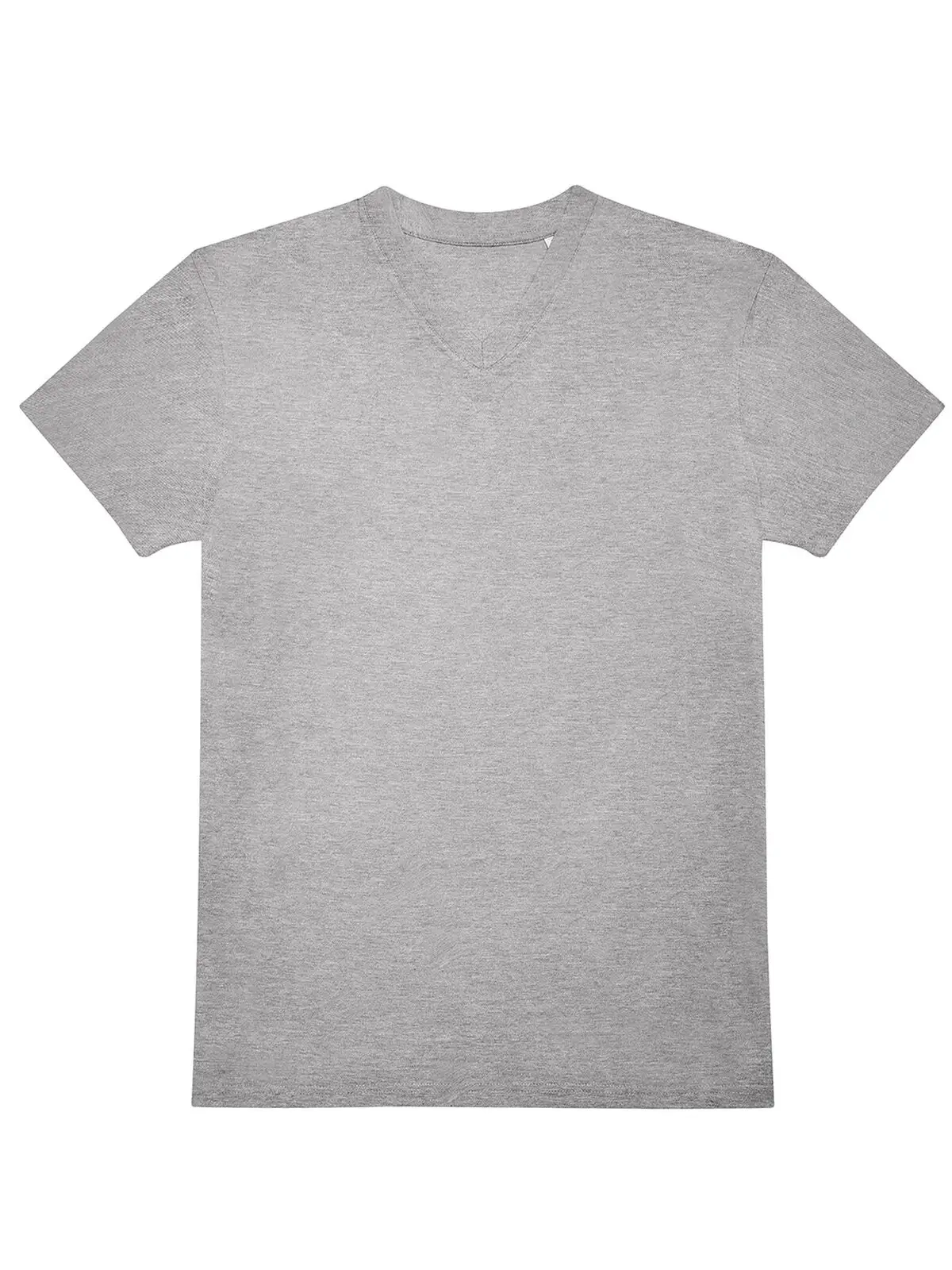 Immagine T-shirt con scollo a V in tessuto single jersey pre-ristretto e filato ad anelli - #E150 V