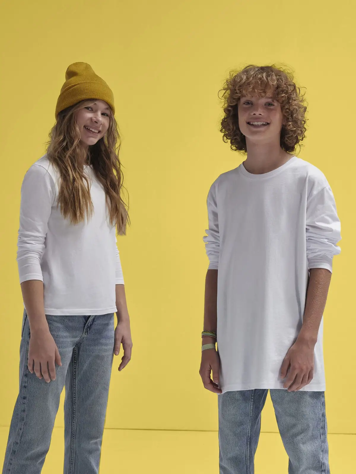 Immagine T-shirt girocollo tubolare a maniche lunghe da bambino - #E150 LSL /kids