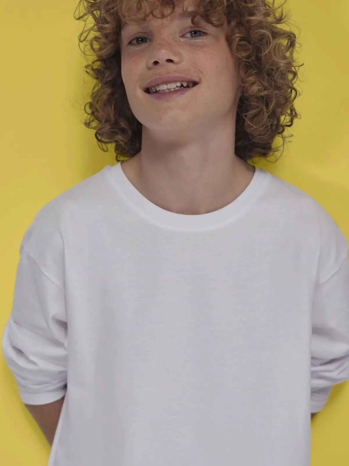 Immagine T-shirt girocollo tubolare a maniche lunghe da bambino - #E150 LSL /kids