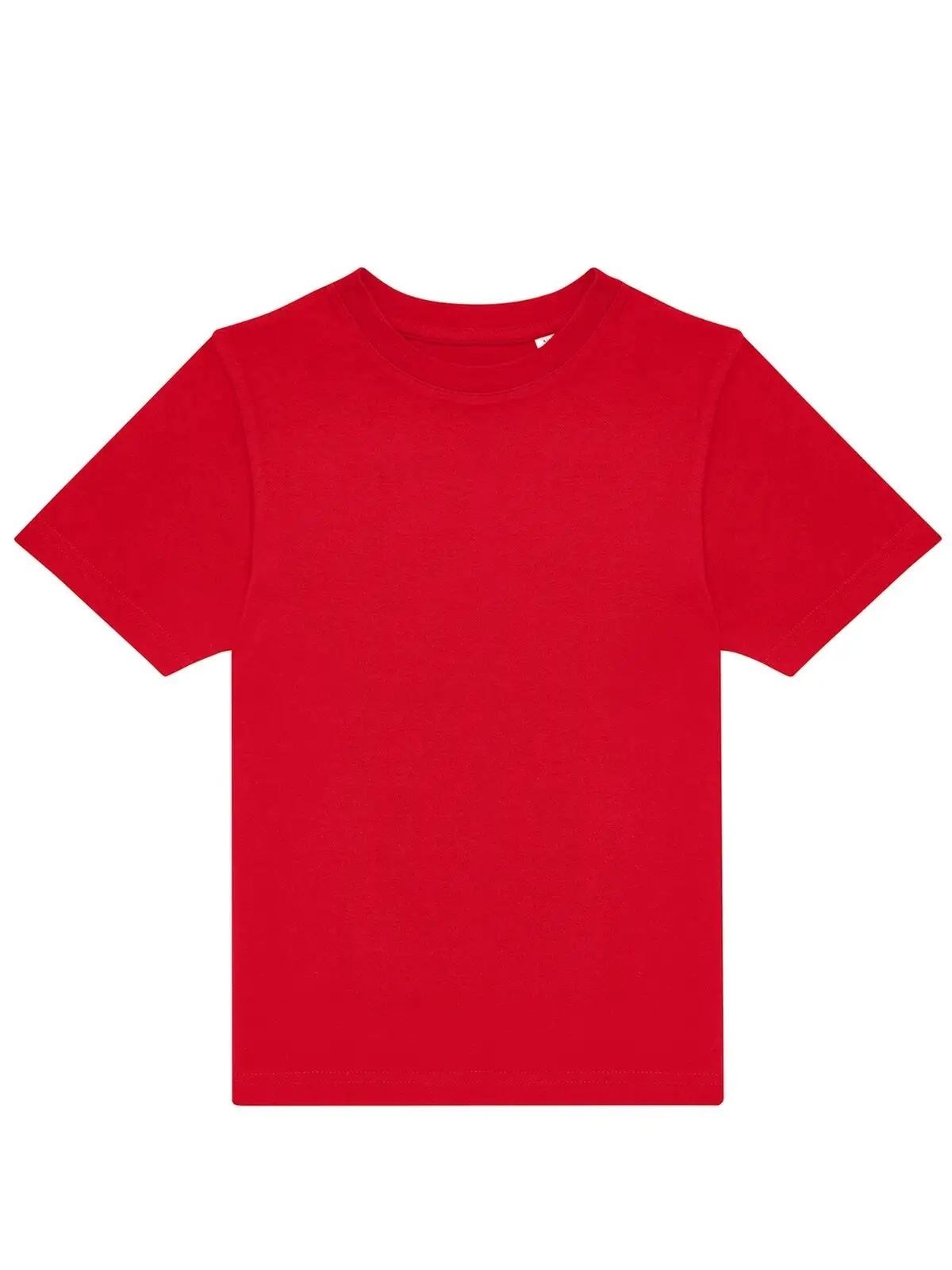 Immagine T-shirt girocollo tubolare a maniche corte da bambino, in cotone pre-ristretto e pettinato, morbida, confortevole - #E190 /kids