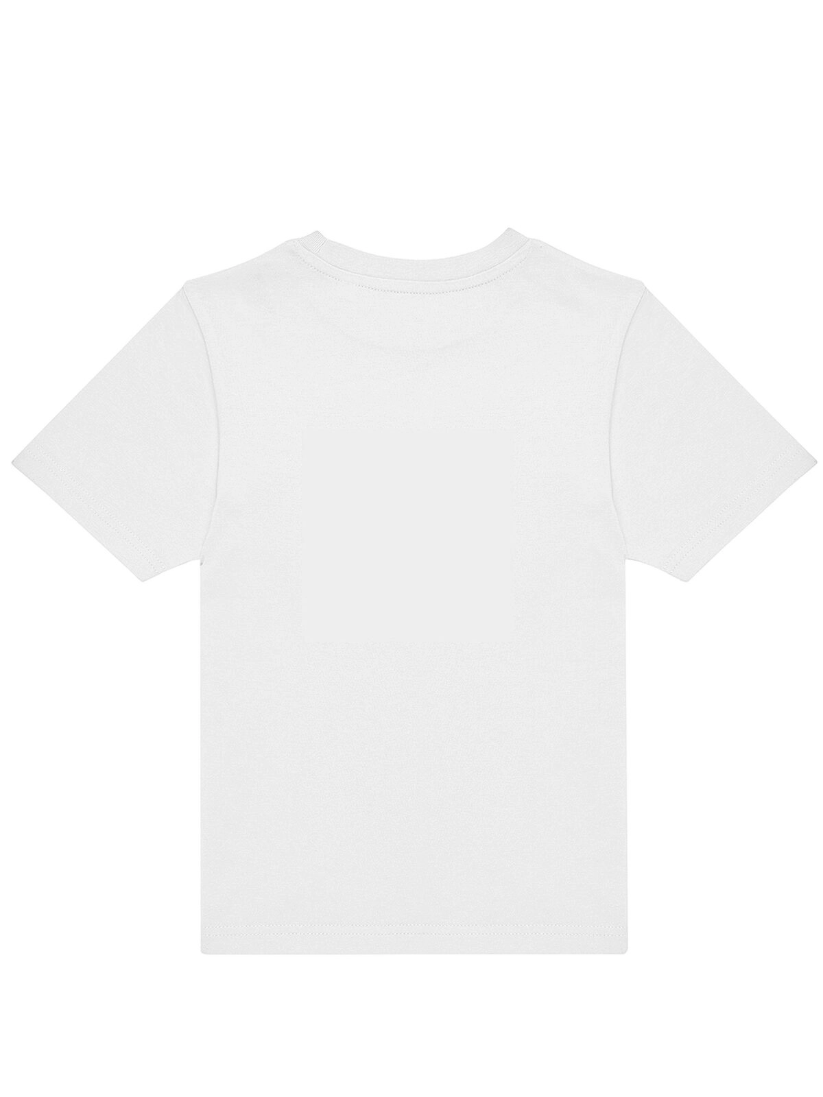 Immagine T-shirt girocollo tubolare a maniche corte da bambino, in cotone pre-ristretto e pettinato, morbida, confortevole - #E190 /kids