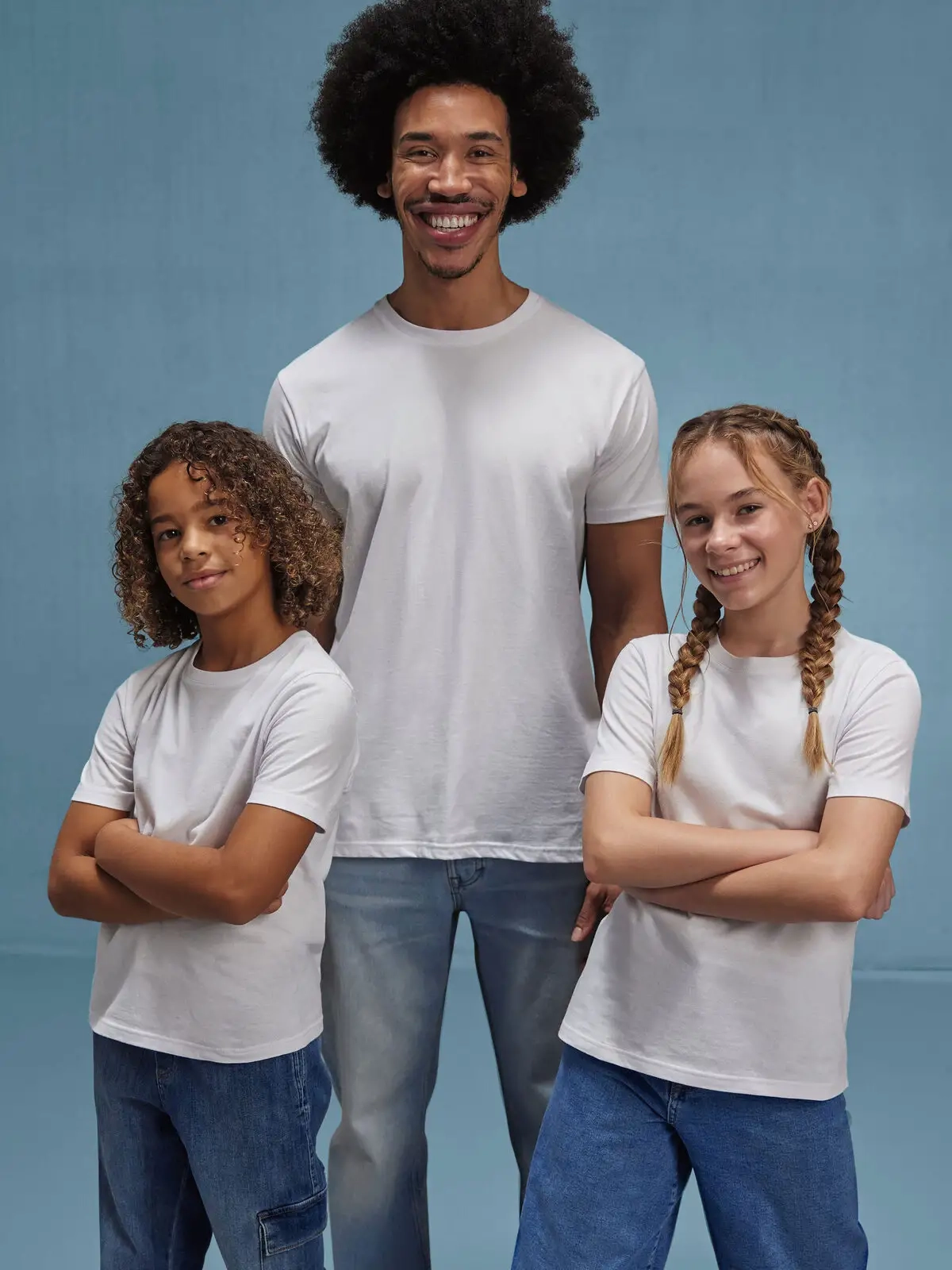 Immagine T-shirt girocollo tubolare a maniche corte da bambino, in cotone pre-ristretto e pettinato, morbida, confortevole - #E190 /kids