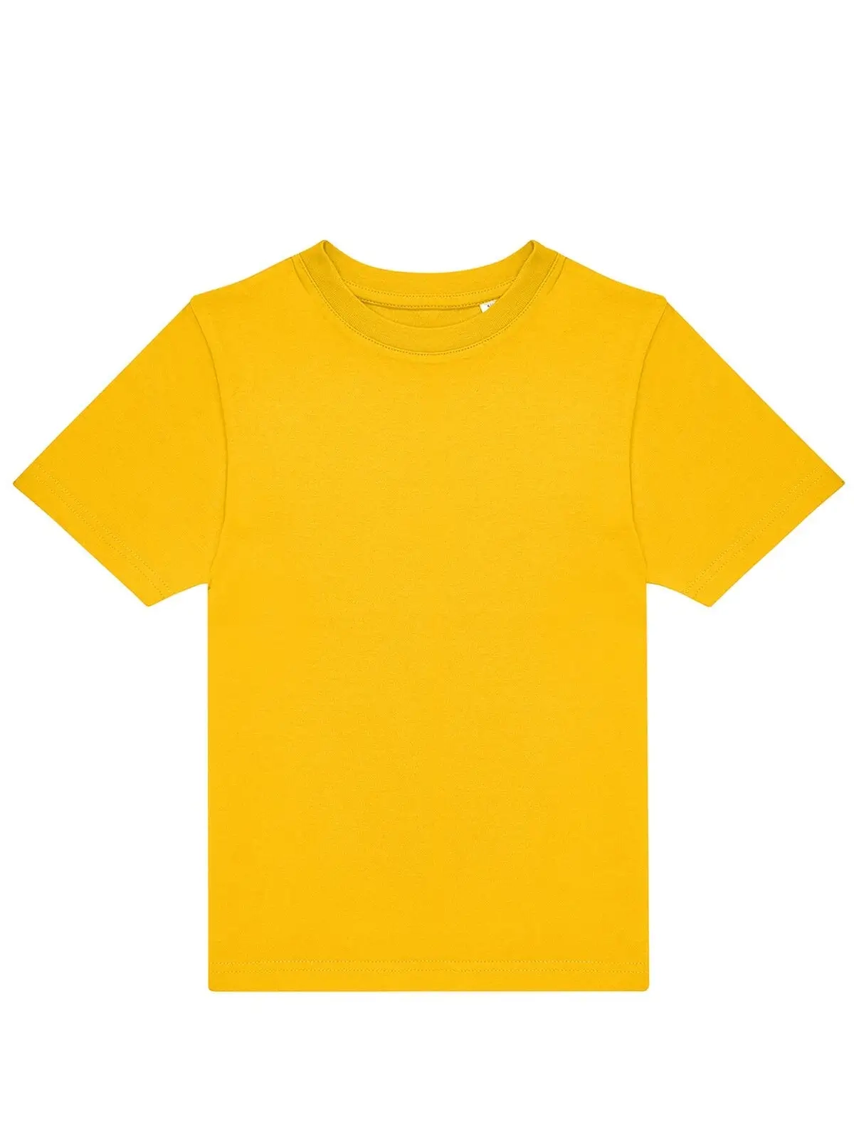 Immagine T-shirt girocollo tubolare a maniche corte da bambino, in cotone pre-ristretto e pettinato, morbida, confortevole - #E190 /kids