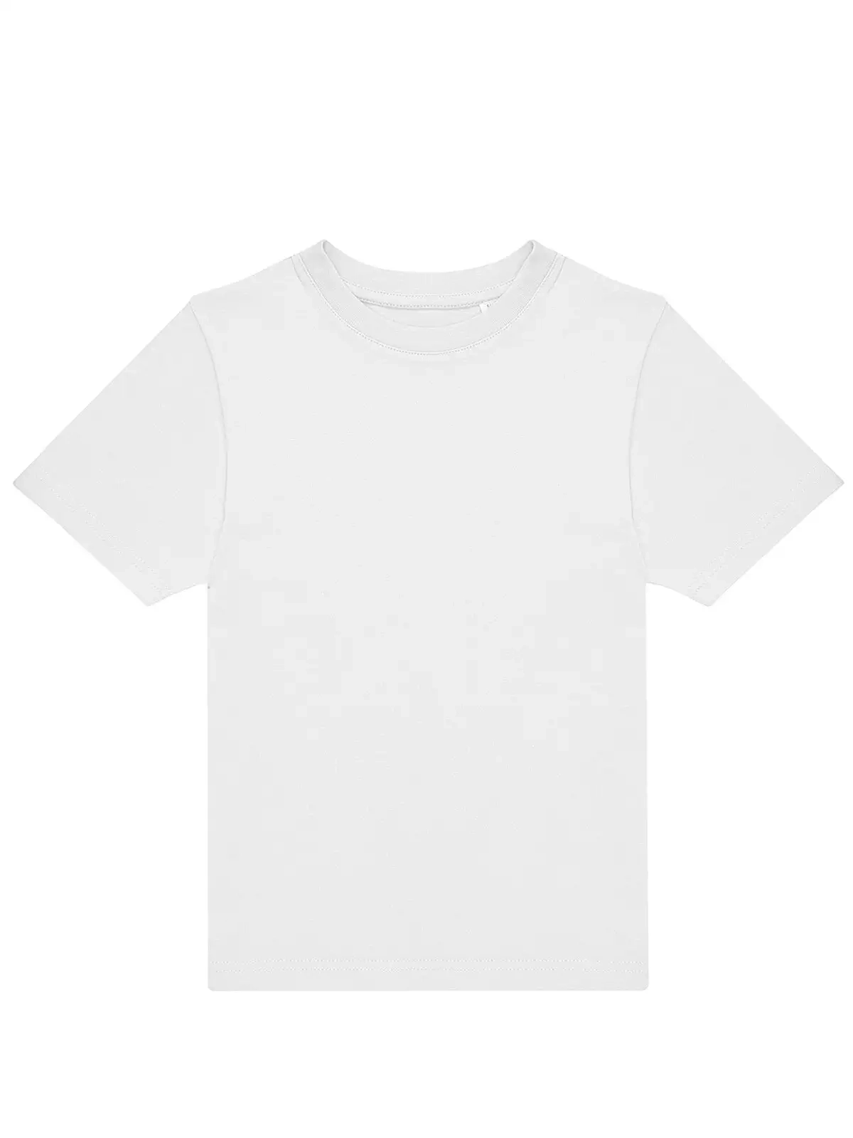 Immagine T-shirt girocollo tubolare a maniche corte da bambino, in cotone pre-ristretto e pettinato, morbida, confortevole - #E190 /kids