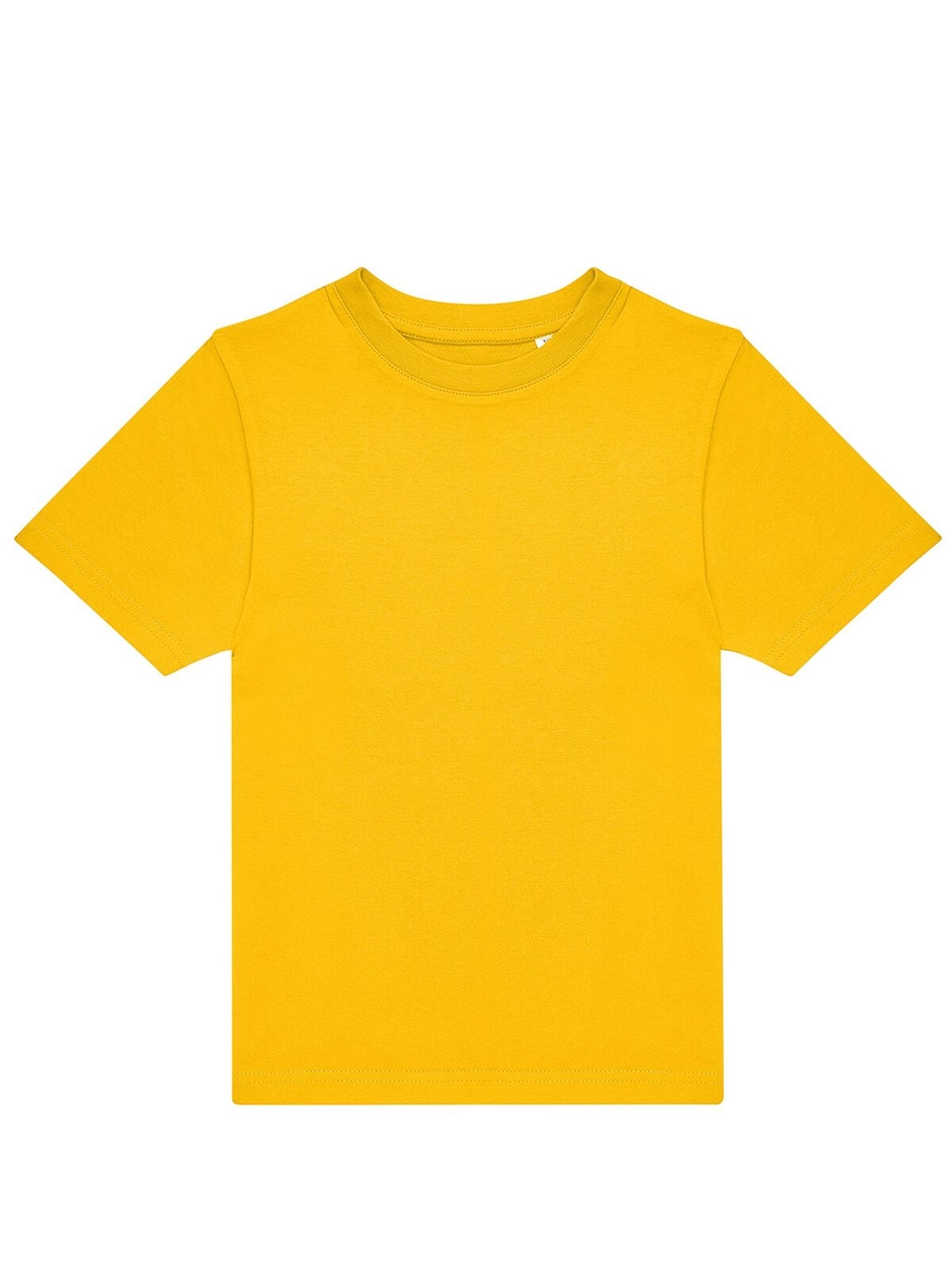 Immagine T-shirt girocollo tubolare a maniche corte da bambino, in cotone pre-ristretto e pettinato, morbida, confortevole - #E190 /kids