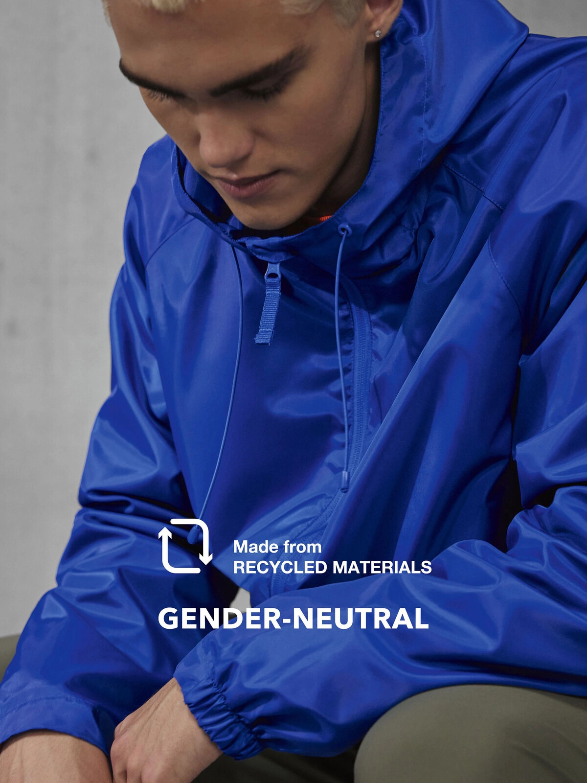 Immagine Giacca antivento con fodera in mesh di poliestere riciclato - Reset Lined Windbreaker