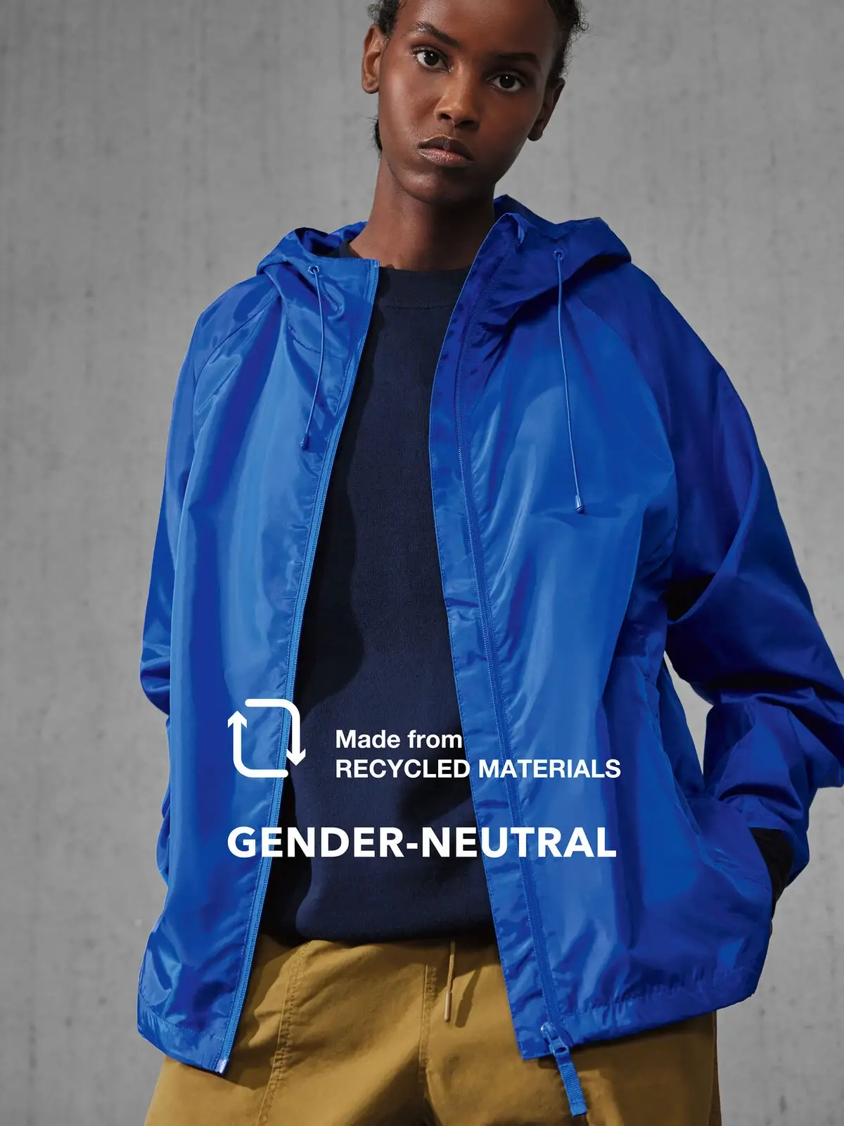 Immagine Giacca antivento con fodera in mesh di poliestere riciclato - Reset Lined Windbreaker