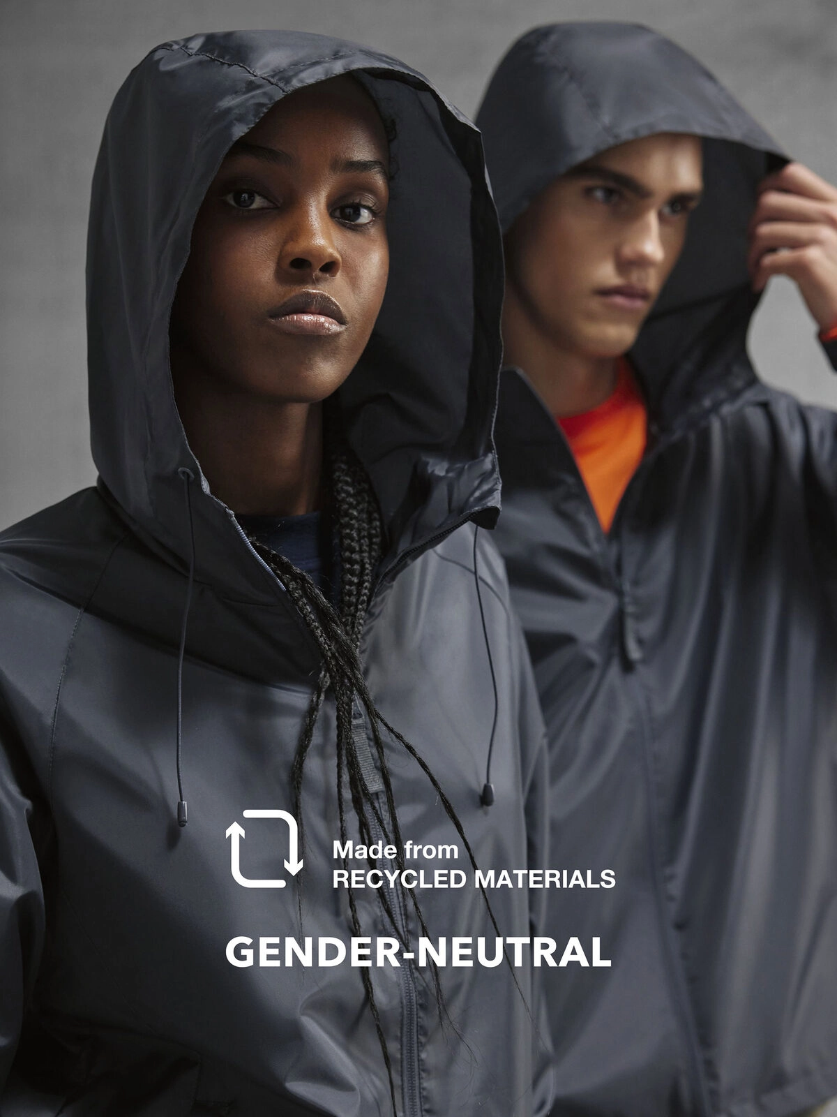Immagine Giacca antivento con fodera in mesh di poliestere riciclato - Reset Lined Windbreaker