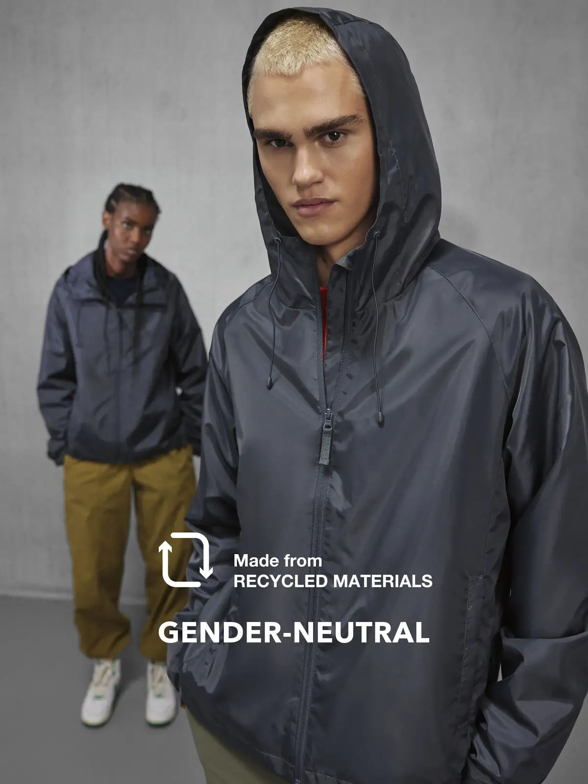 Immagine Giacca antivento con fodera in mesh di poliestere riciclato - Reset Lined Windbreaker