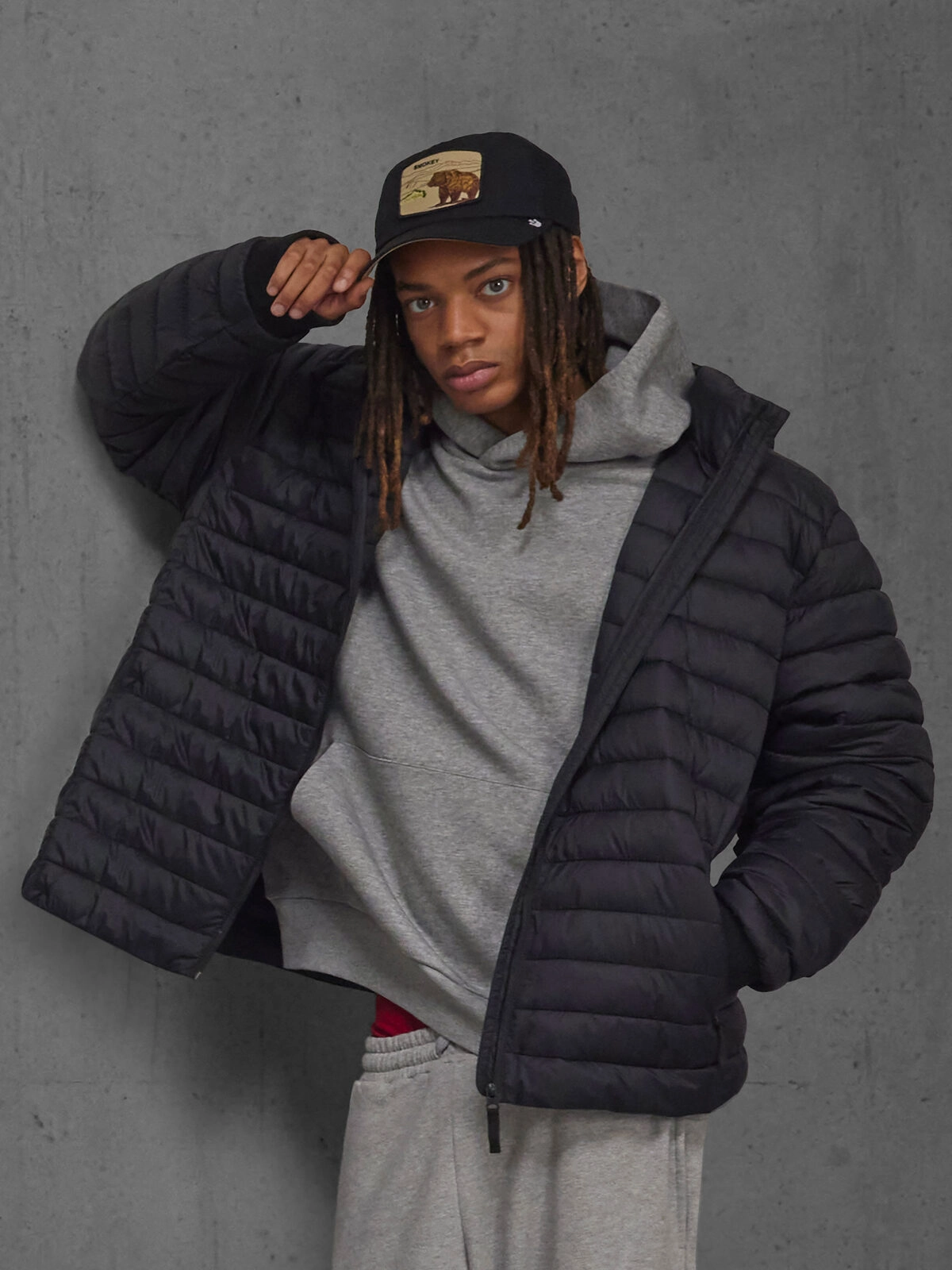 Immagine Giacca unisex con cappuccio regolabile e staccabile con colletto imbottito - Reset Puffer