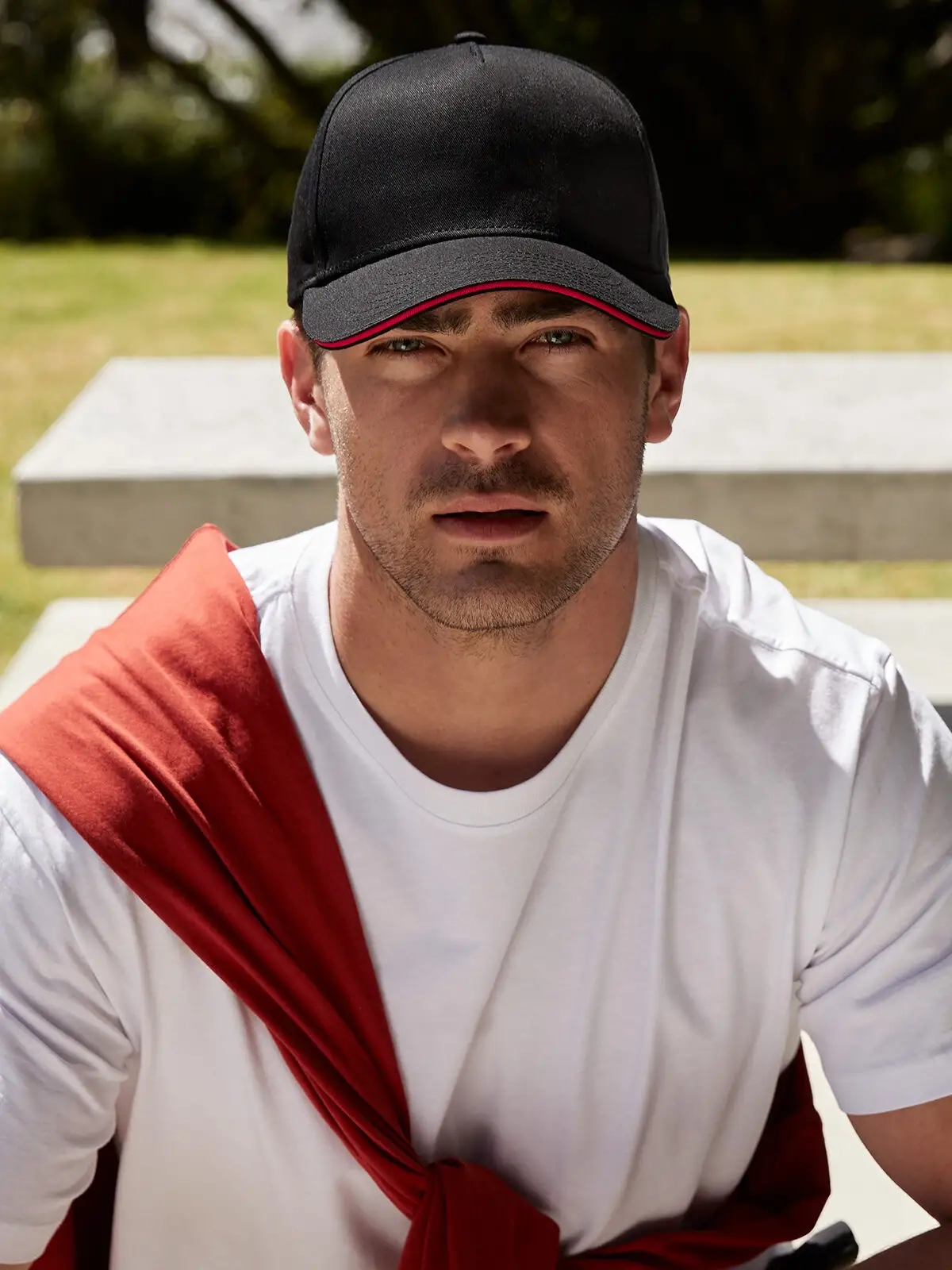 Immagine EarthAware® Classic Organic Cotton 5 Panel Cap - Sandwich Peak