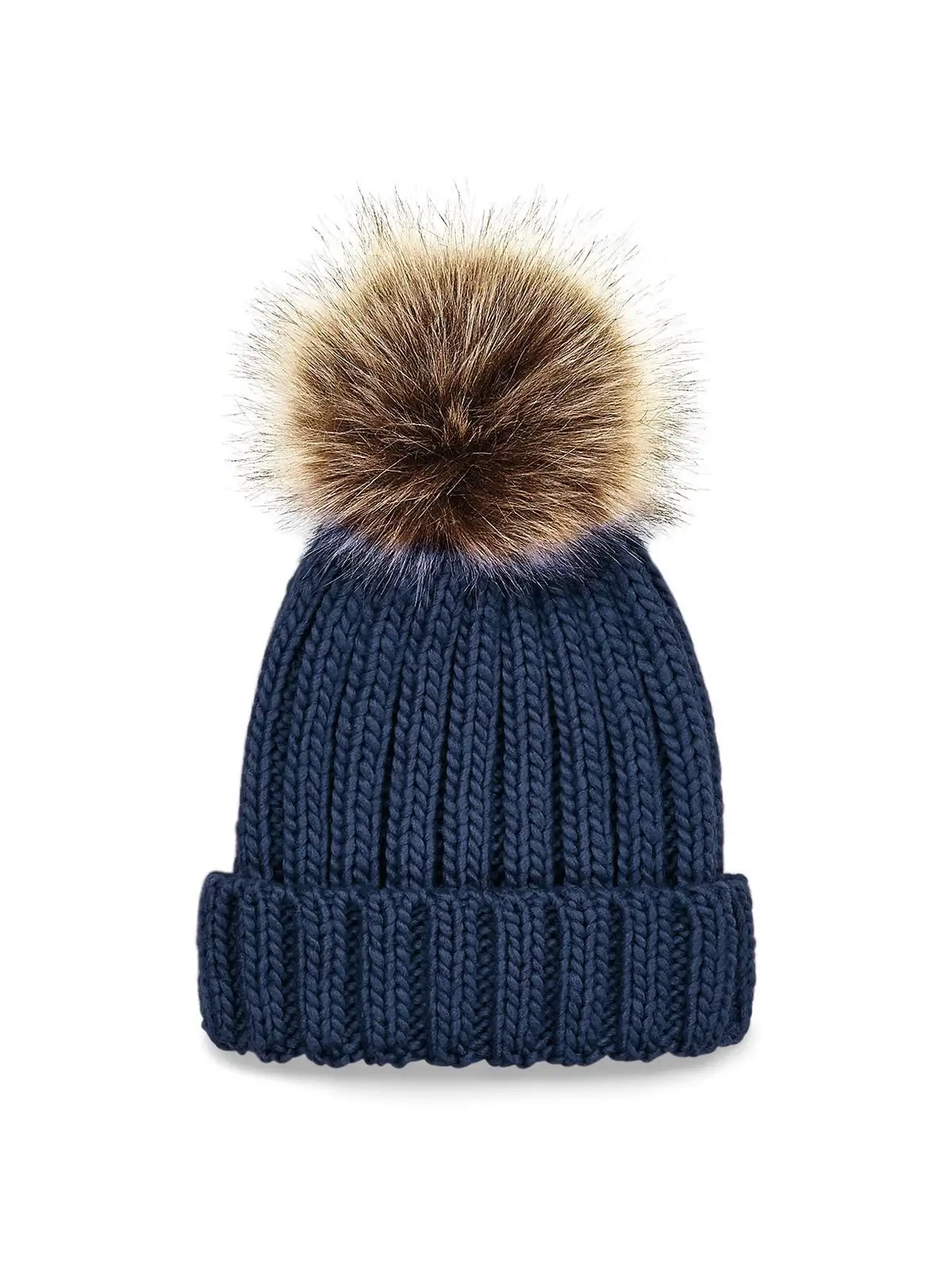 Immagine Junior Fur Pom Pom Chunky Beanie