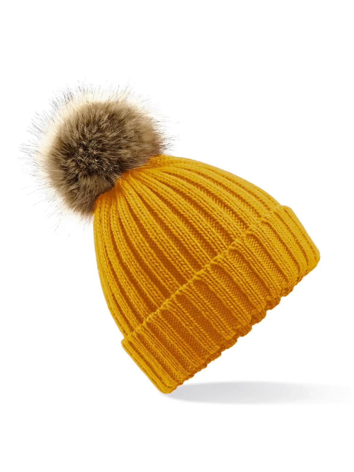 Immagine Fur Pom Pom Chunky Beanie