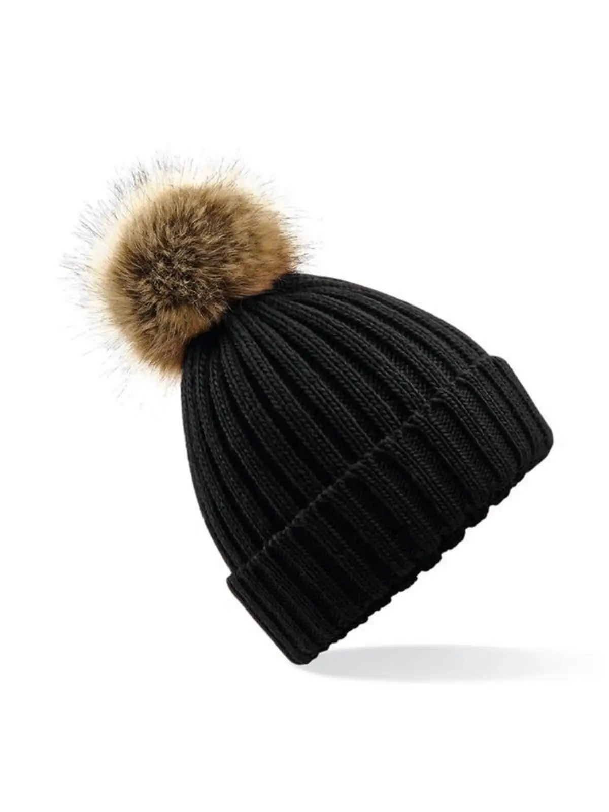 Immagine Fur Pom Pom Chunky Beanie