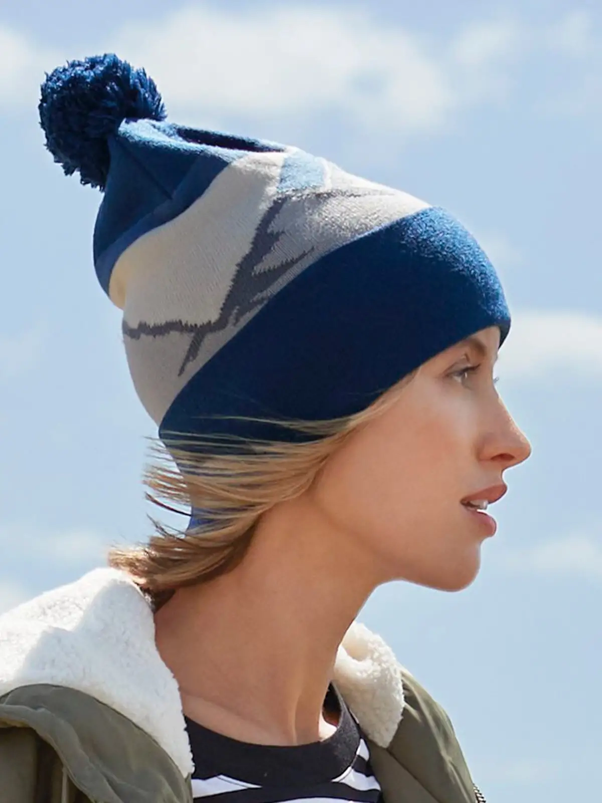 Immagine Mountain Peaks Pom Pom Beanie