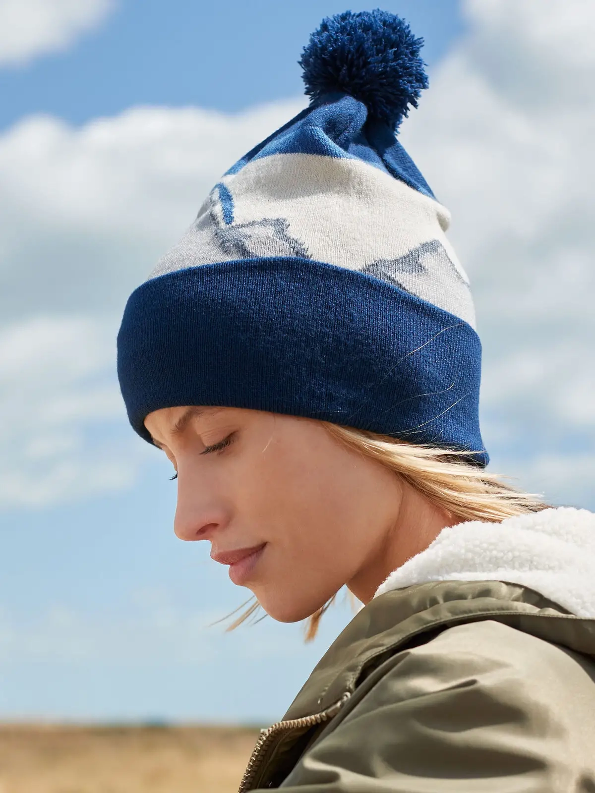 Immagine Mountain Peaks Pom Pom Beanie