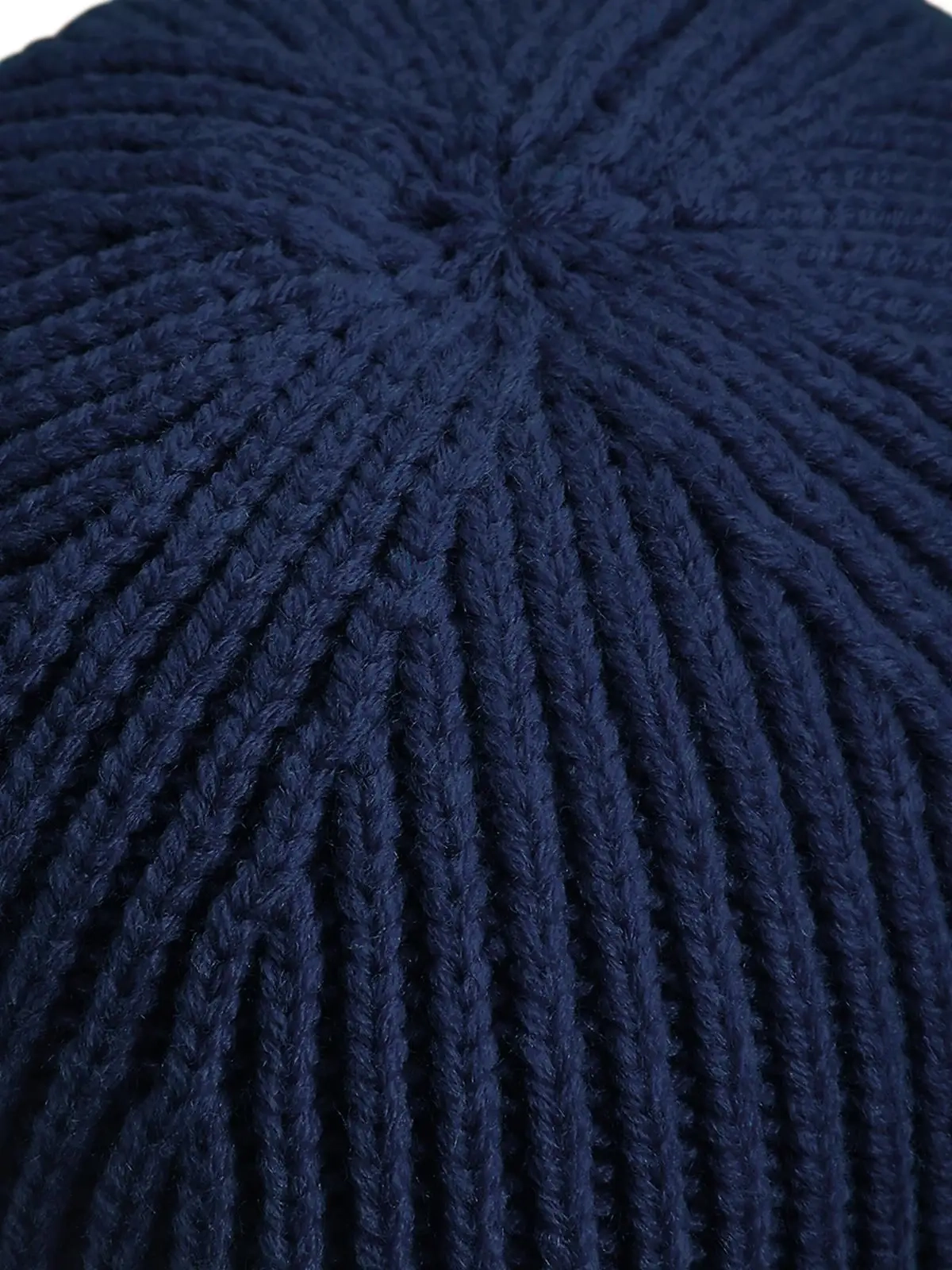 Immagine Engineered Knit Ribbed Beanie