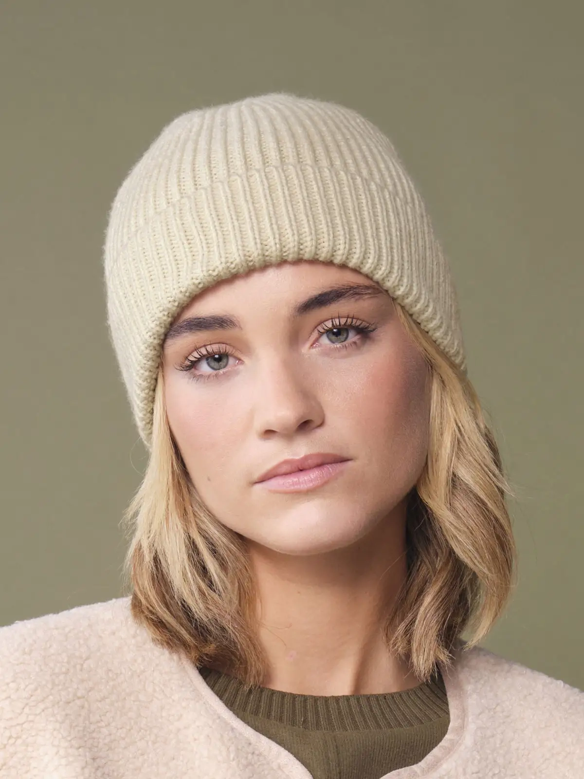 Immagine Engineered Knit Ribbed Beanie