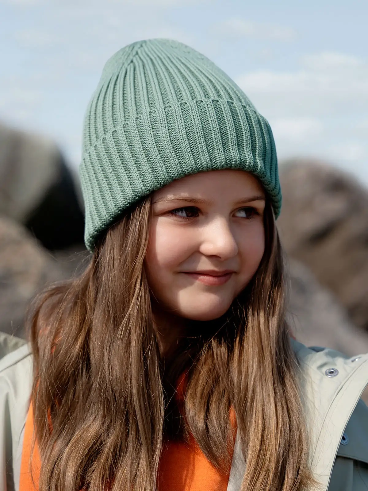 Immagine Berretto da bambino a costine, maglia singolo strato - Organic Cotton Kids Beanie 