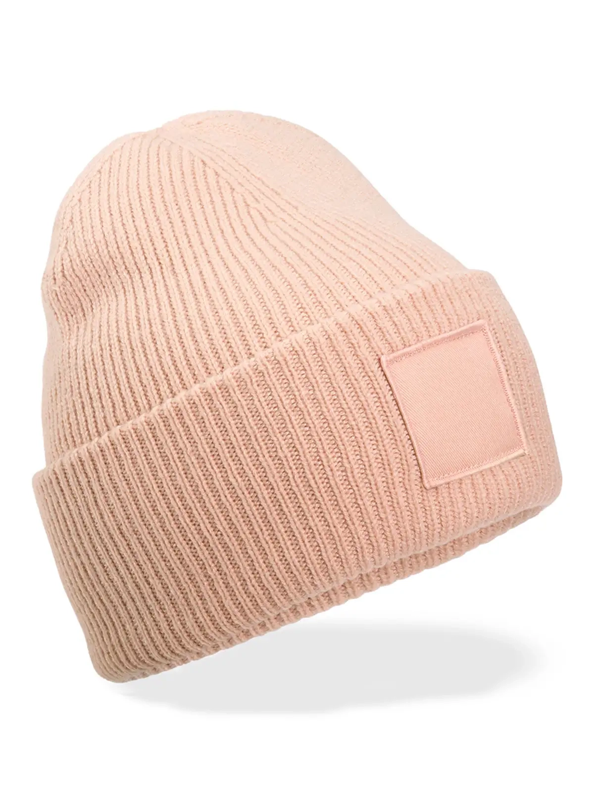 Immagine Berretto in maglia a costine, doppio strato- Deep Cuffed Tonal Patch Beanie 