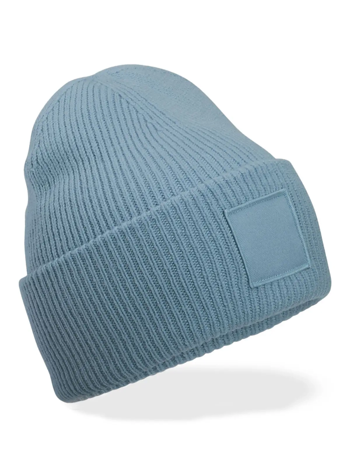 Immagine Berretto in maglia a costine, doppio strato- Deep Cuffed Tonal Patch Beanie 